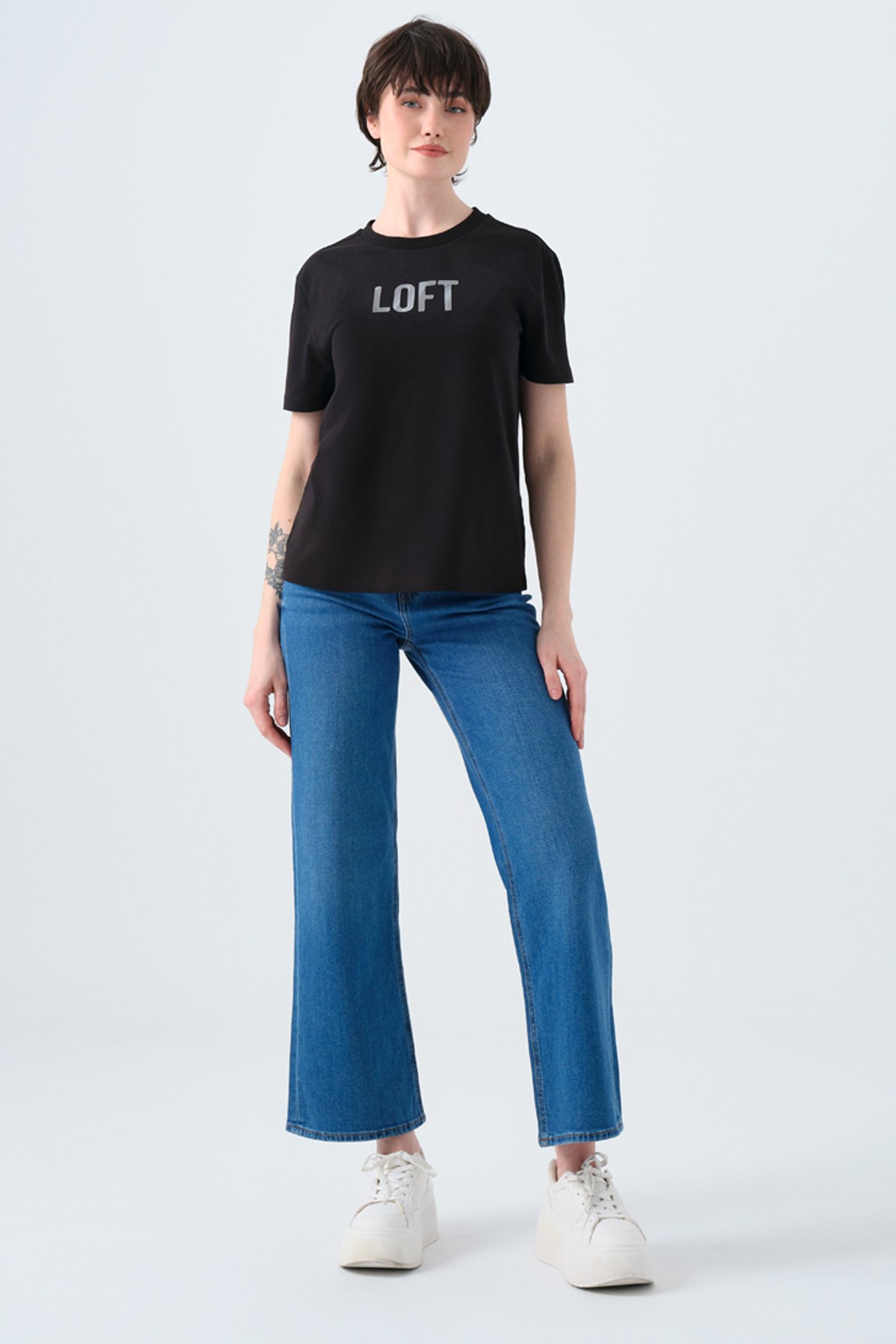 Loft Kadın Tişört LF2039263 Siyah