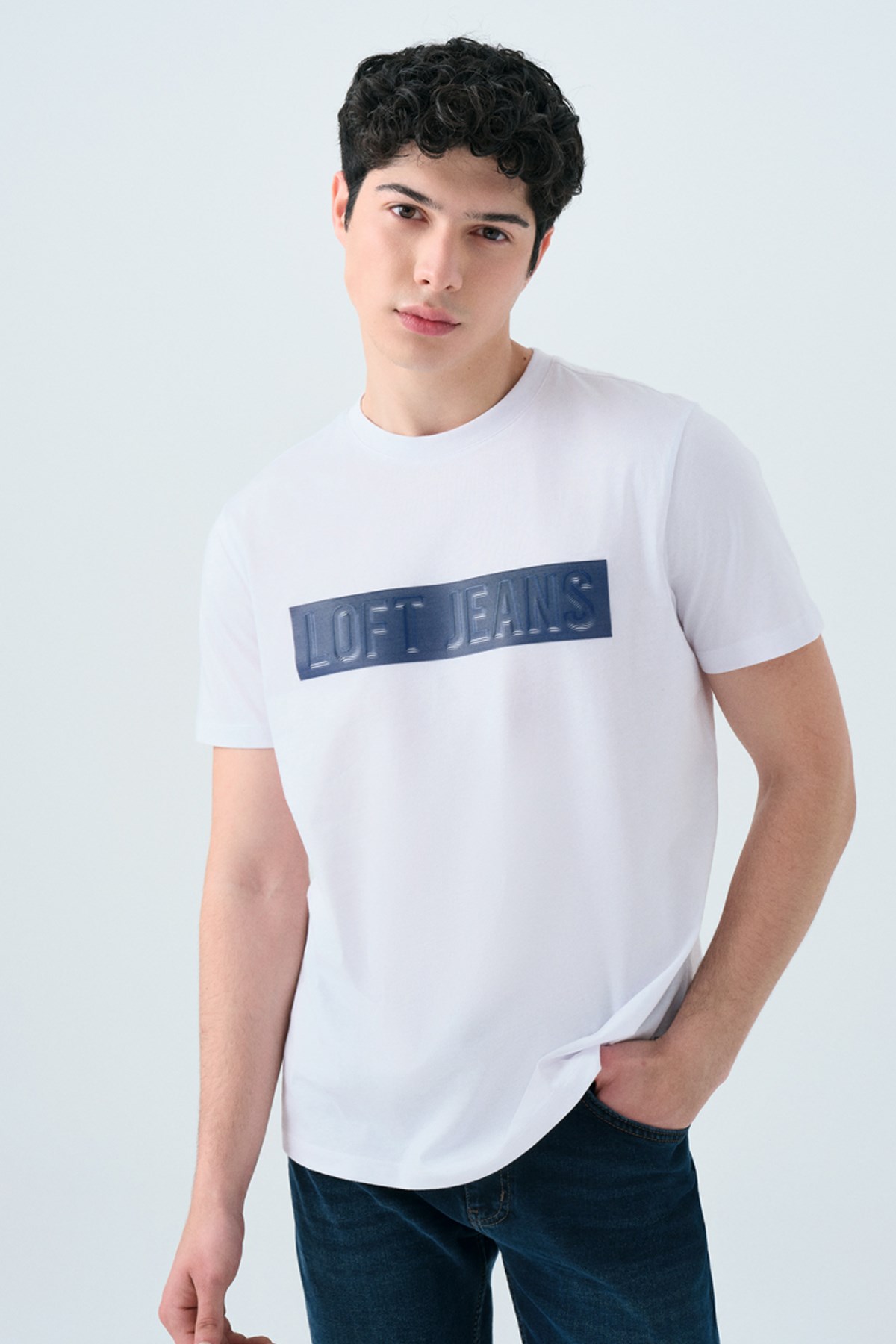 Loft Erkek Tişört LF2039272 Beyaz