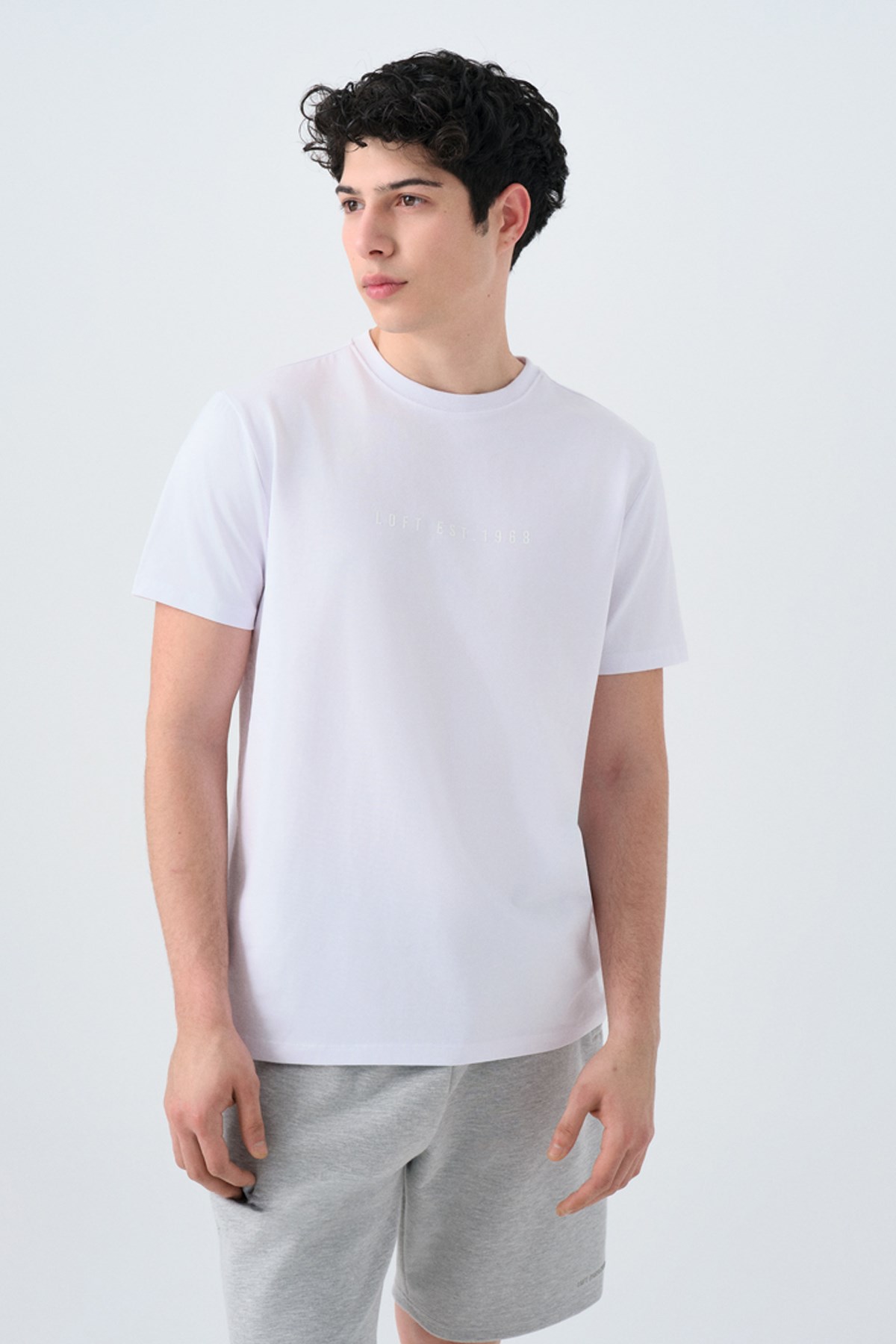 Loft Erkek Tişört LF2039590 Beyaz