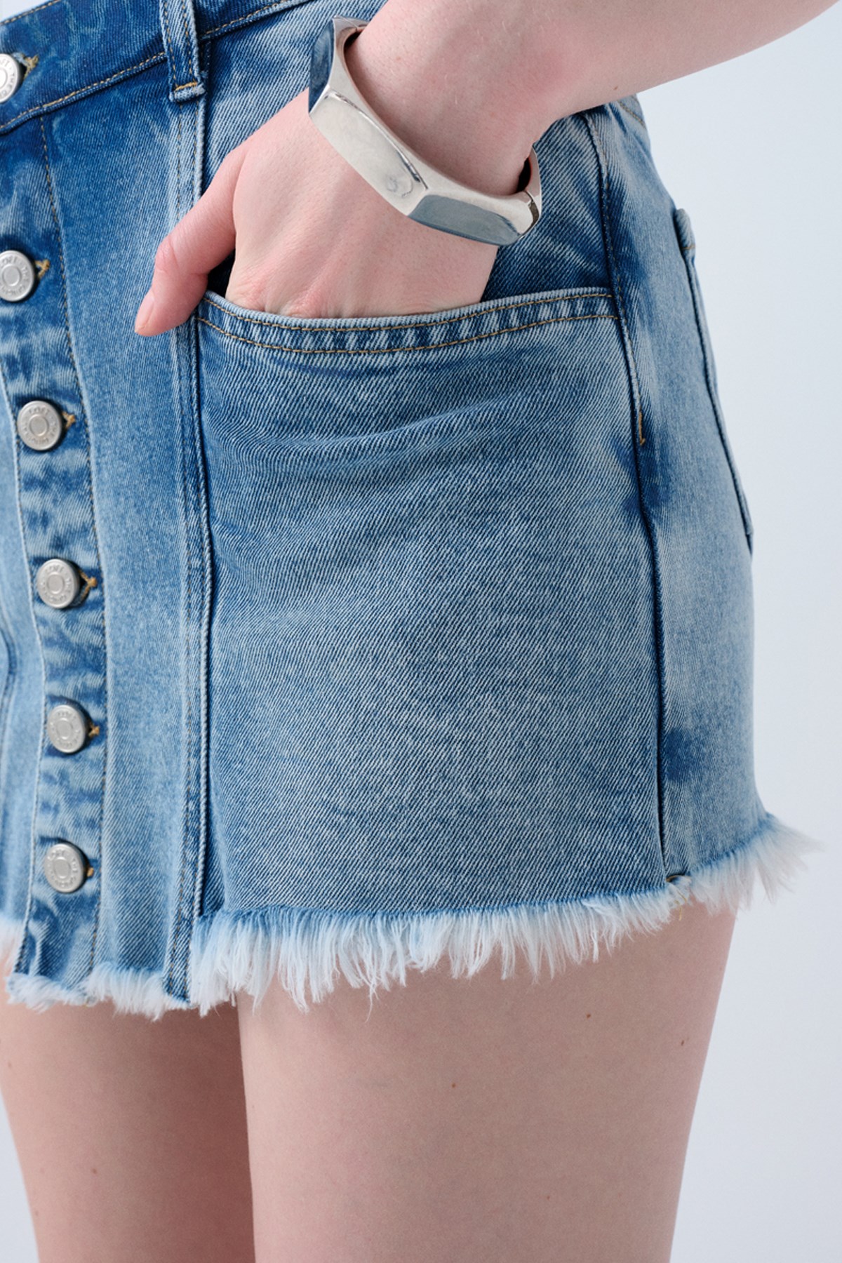 Loft Crocus Mid W Kadın Etek Lf2039852 Mavi