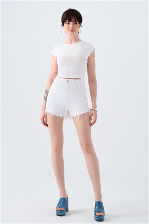 Loft Erebos White Kadın Şort Lf2039951