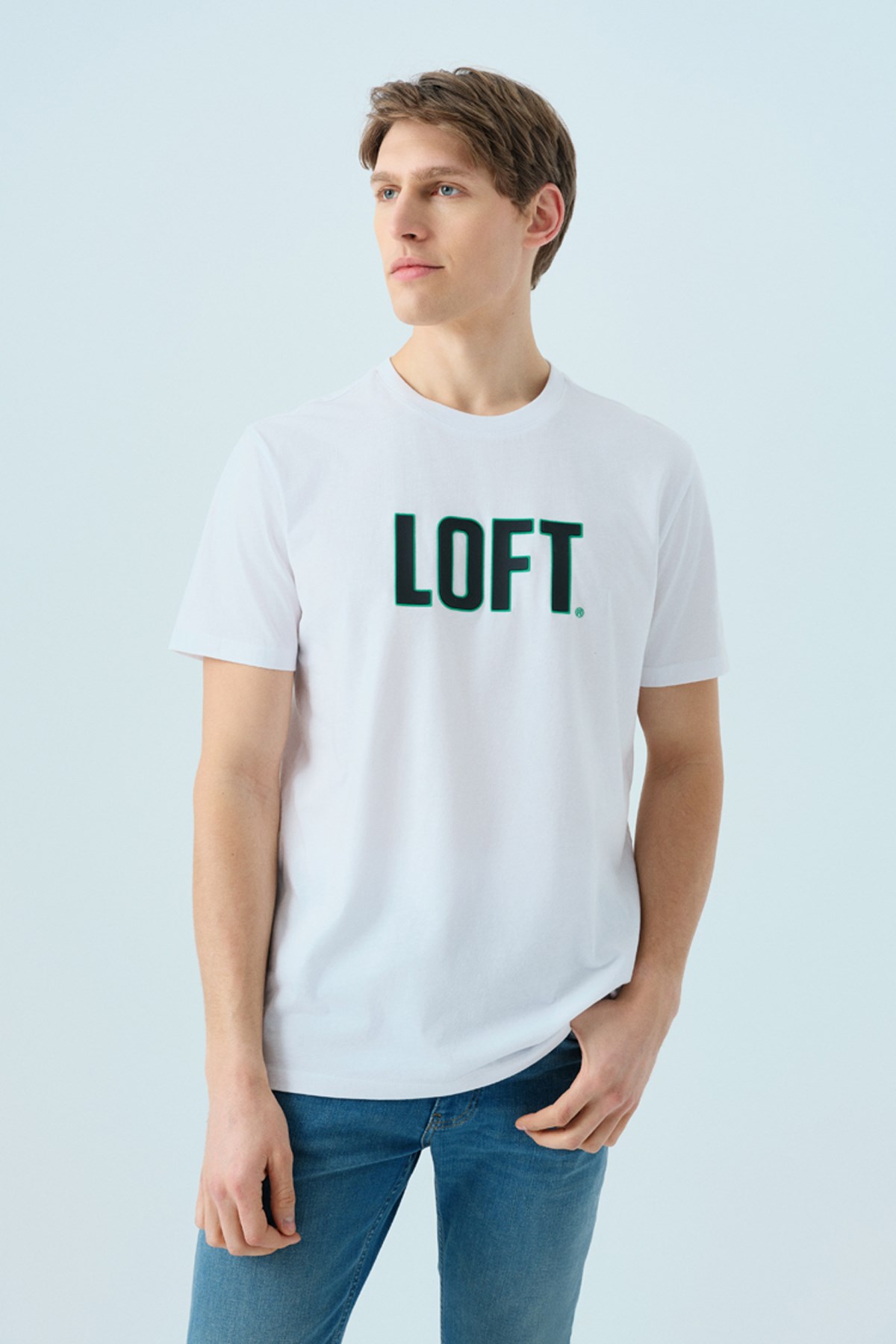 Loft  Erkek Tişört Lf2040075 Beyaz