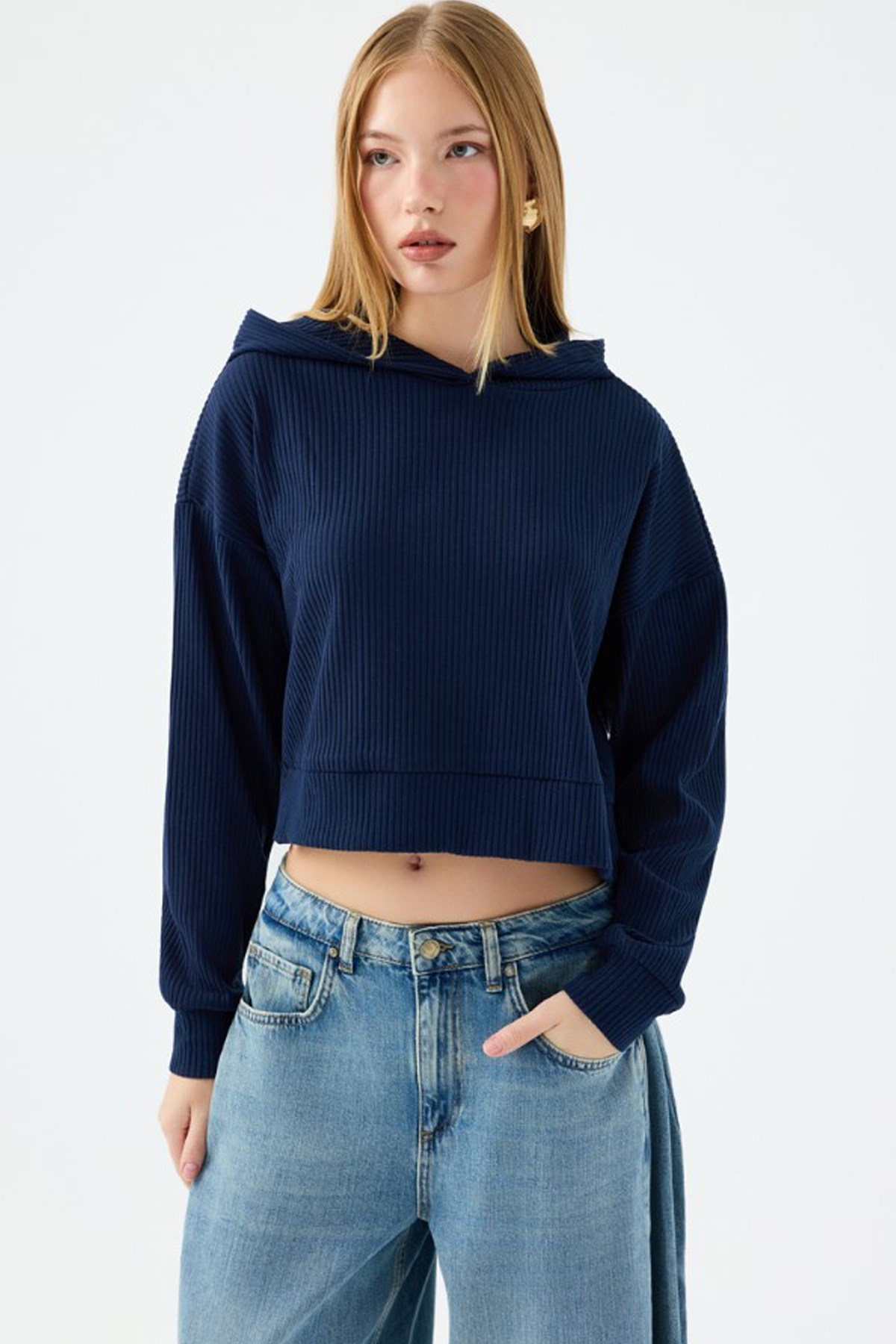 Loft Kadın Sweatshirt LF2040620 Lacivert