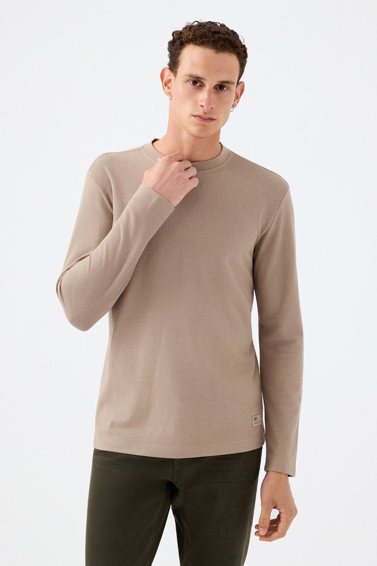 Loft Erkek Sweatshirt Bej