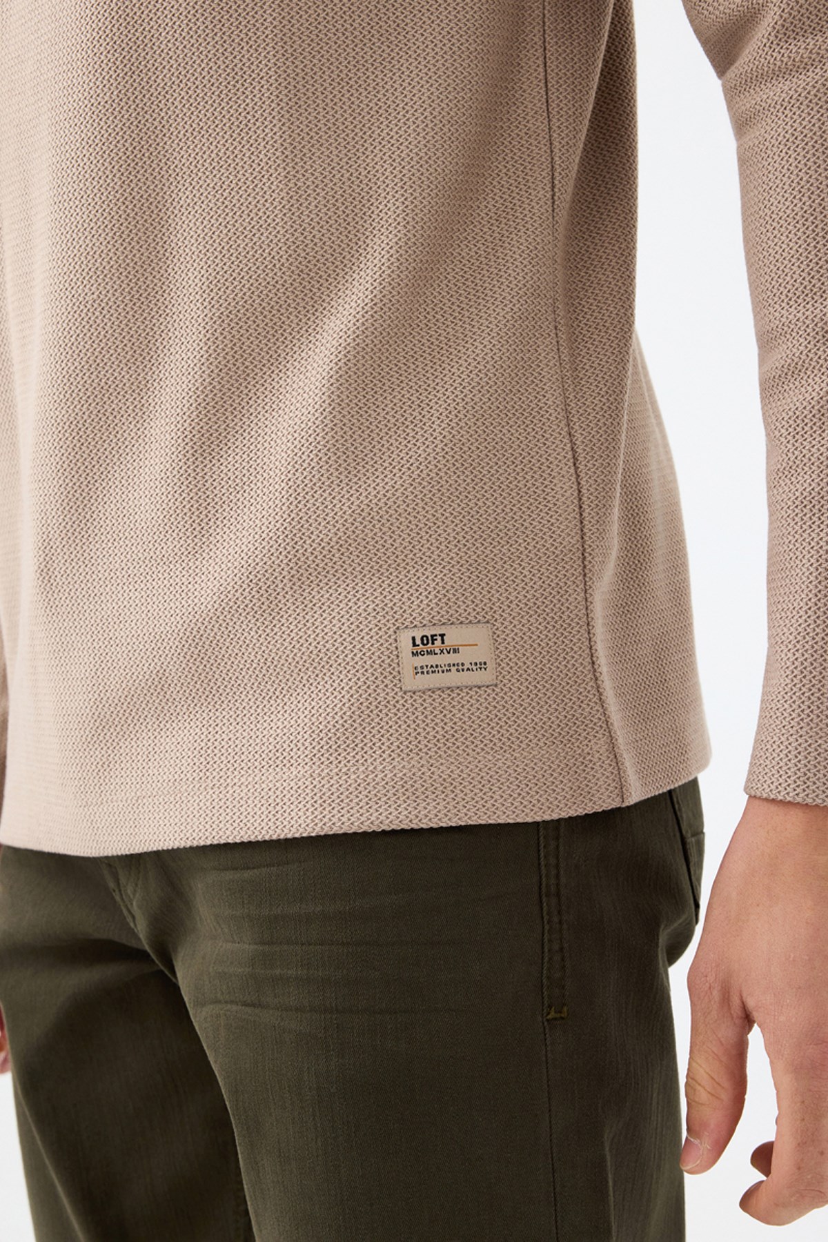 Loft Erkek Sweatshirt Bej