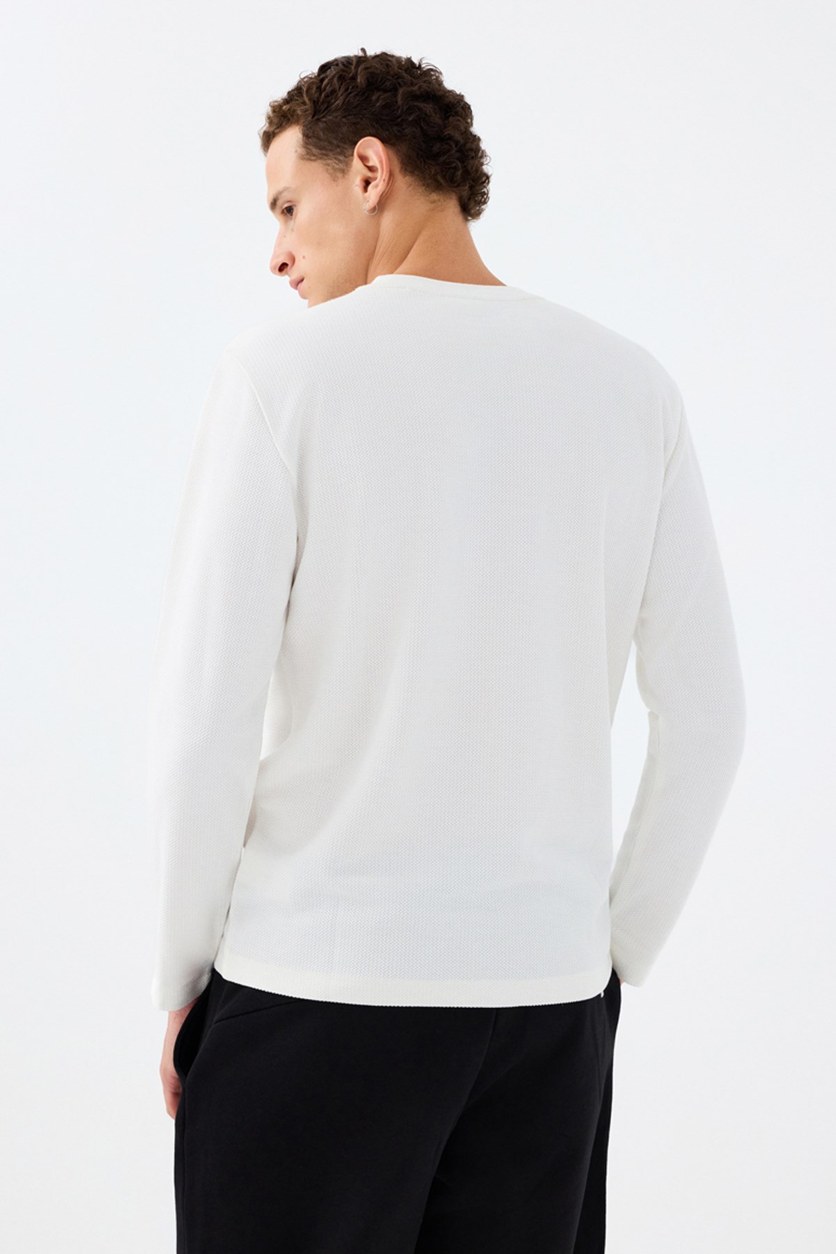Loft Erkek Sweatshirt Beyaz