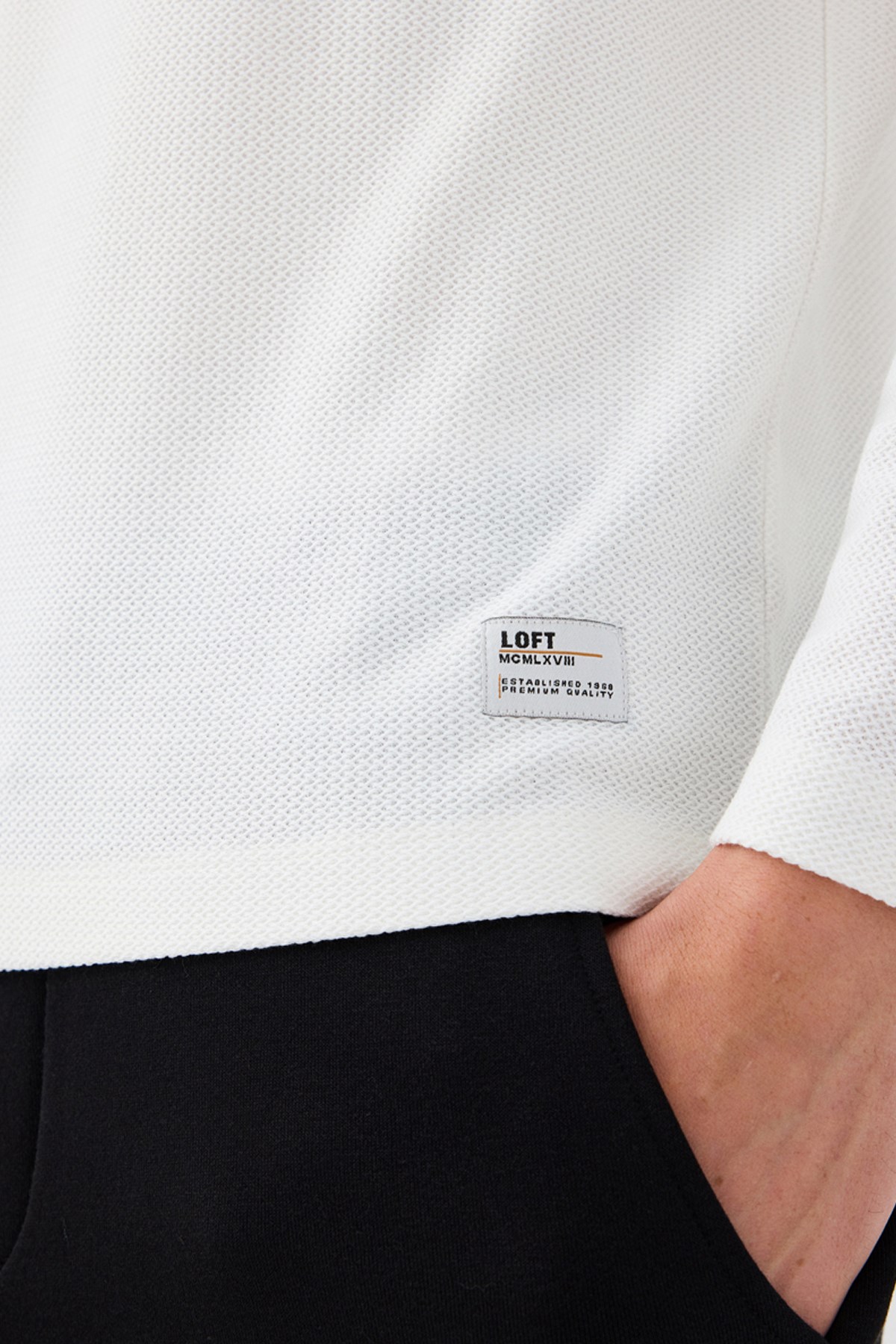 Loft Erkek Sweatshirt Beyaz
