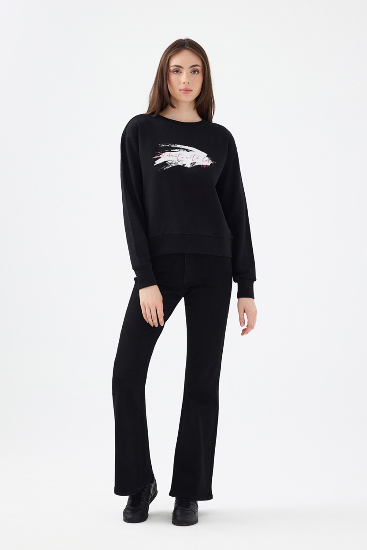 Loft Kadın Sweatshirt Siyah