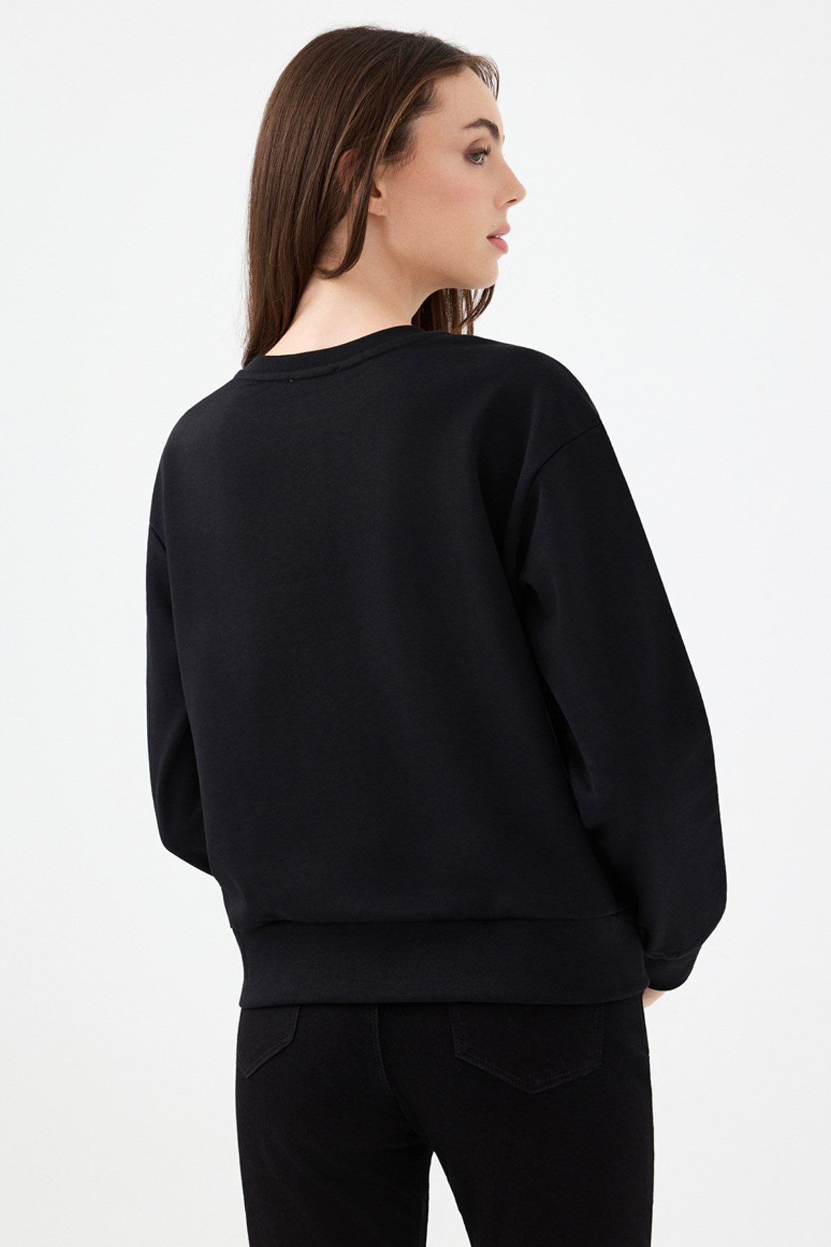 Loft Kadın Sweatshirt Siyah