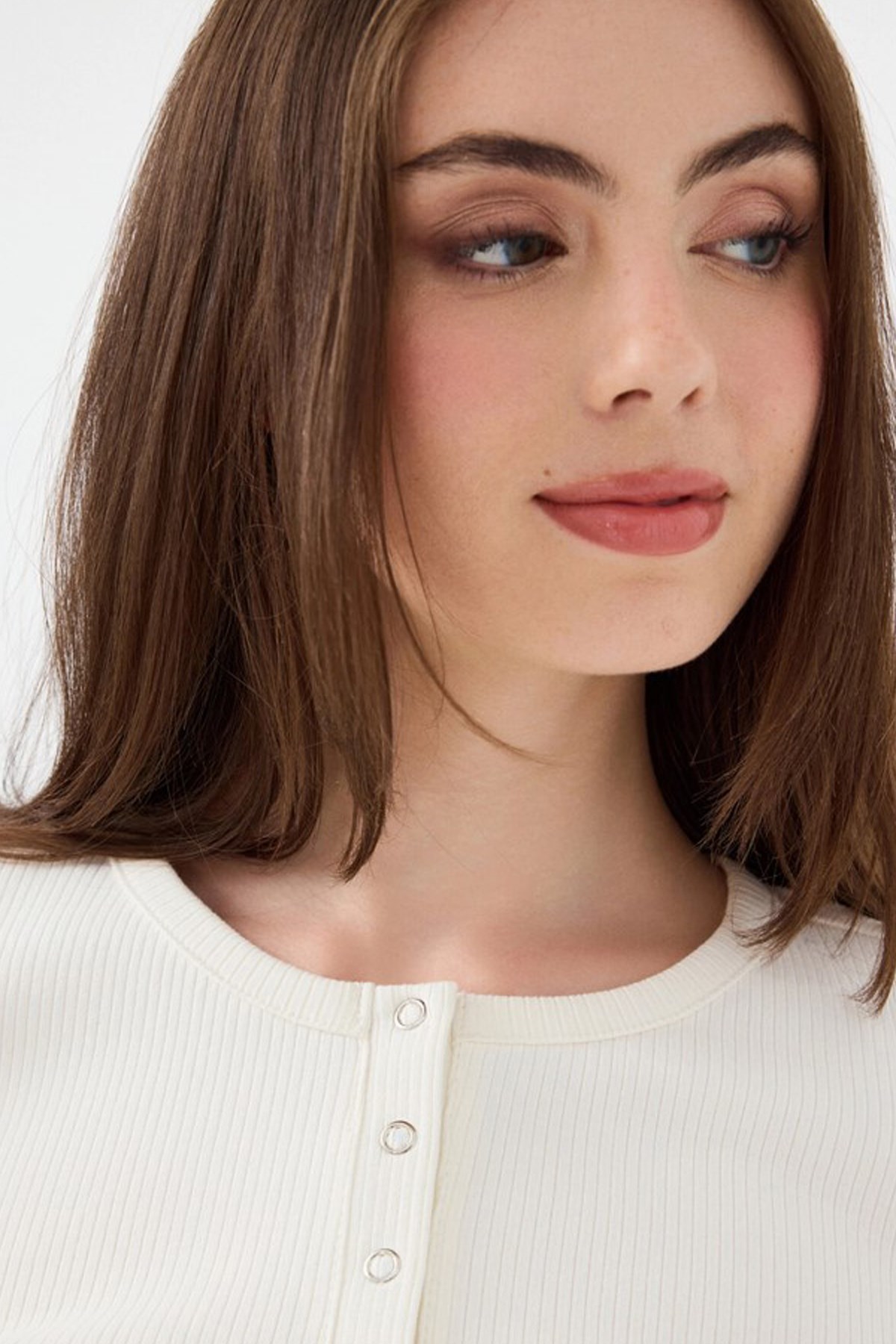 Loft Kadın Sweatshirt Ekru