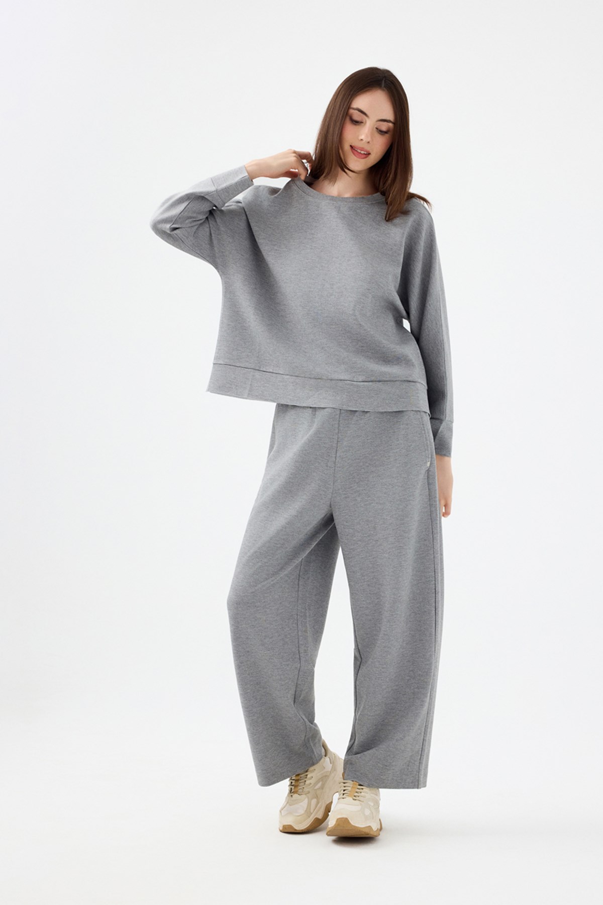 Loft Kadın Sweatshirt Gri