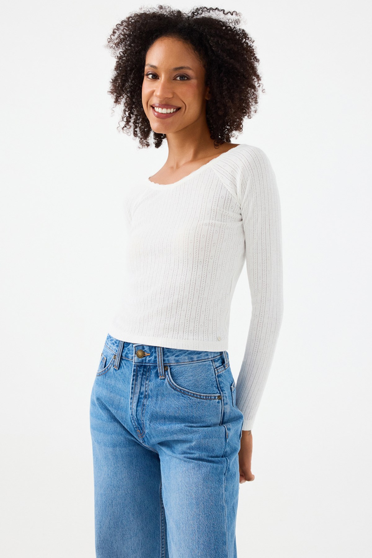 Loft Kadın Sweatshirt LF2040963 Beyaz