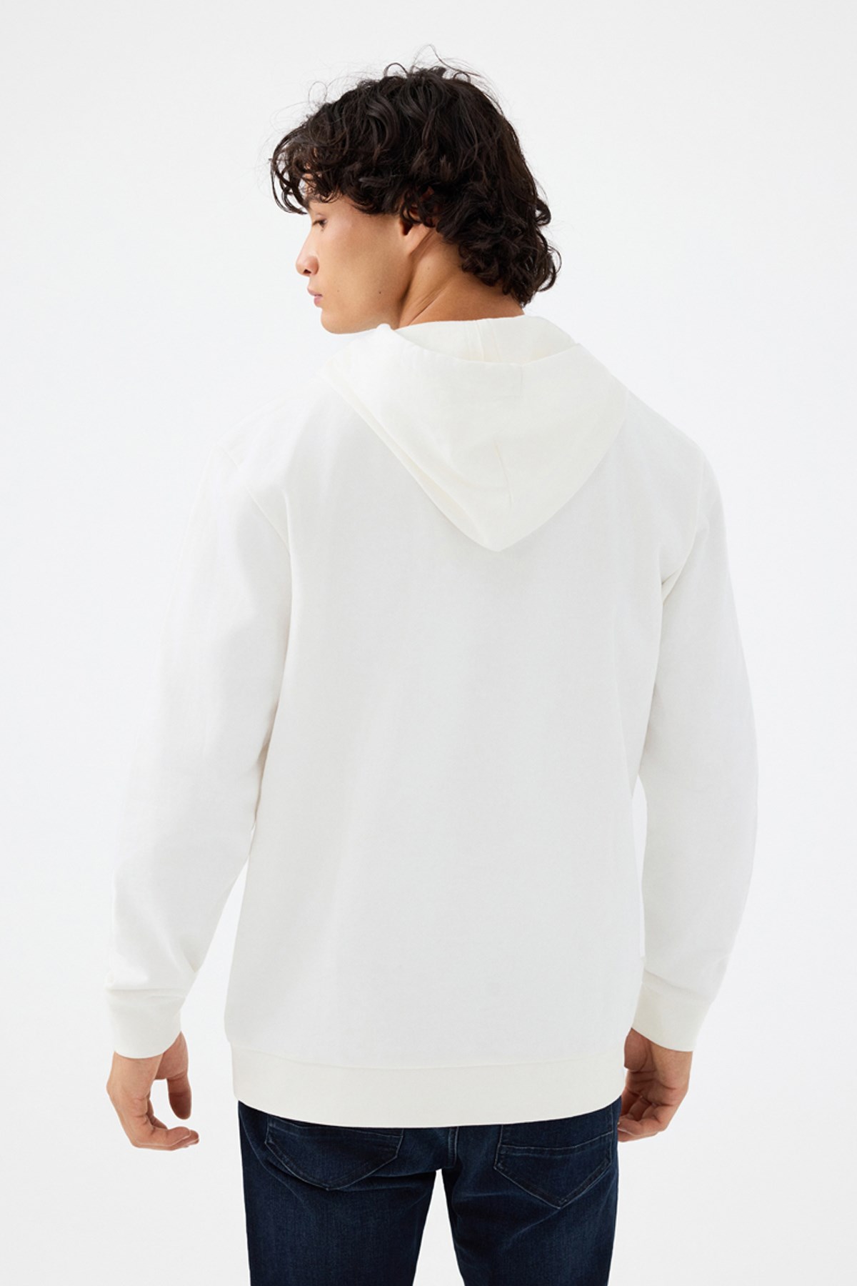 Loft Erkek Sweatshirt Beyaz