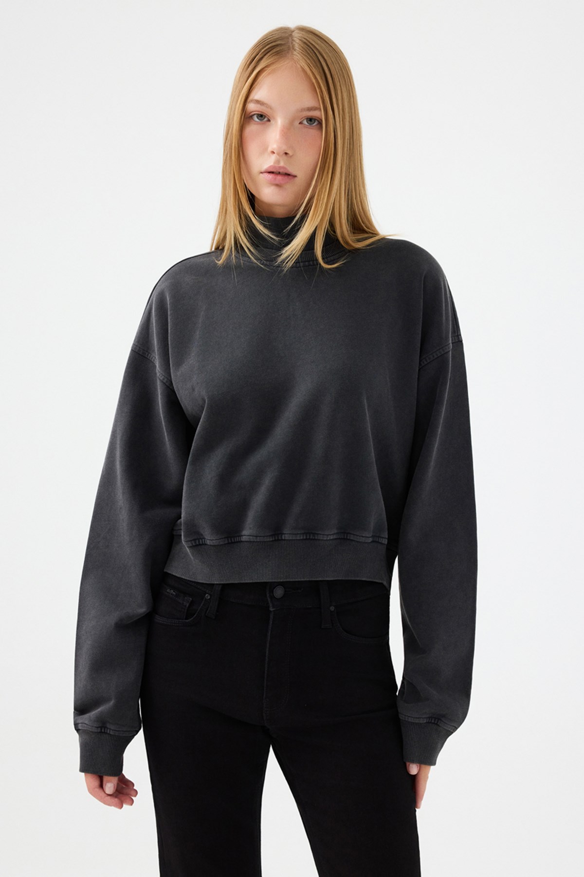 Loft Kadın Sweatshirt Antrasit