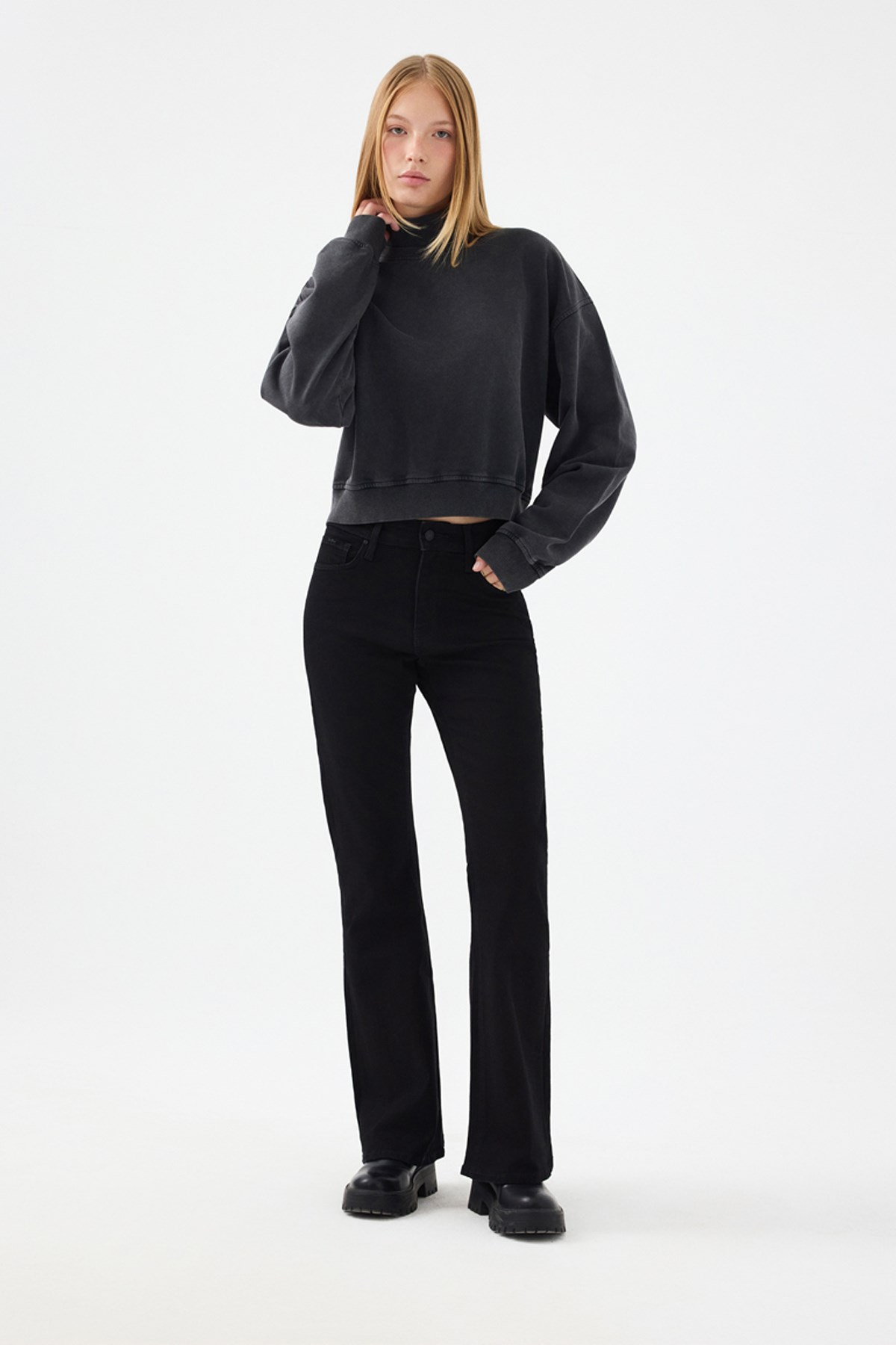 Loft Kadın Sweatshirt Antrasit