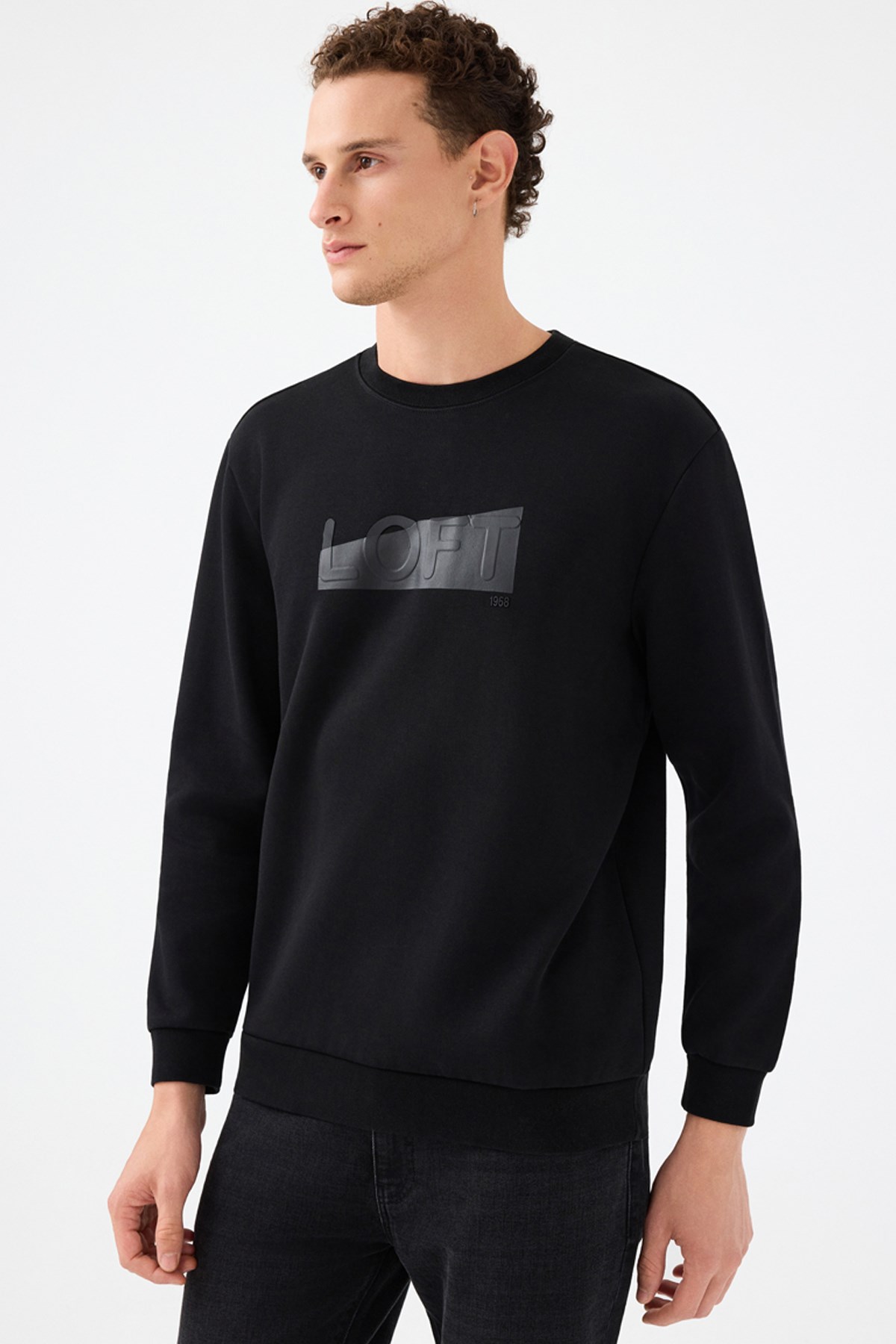 Loft Erkek Sweatshirt Siyah