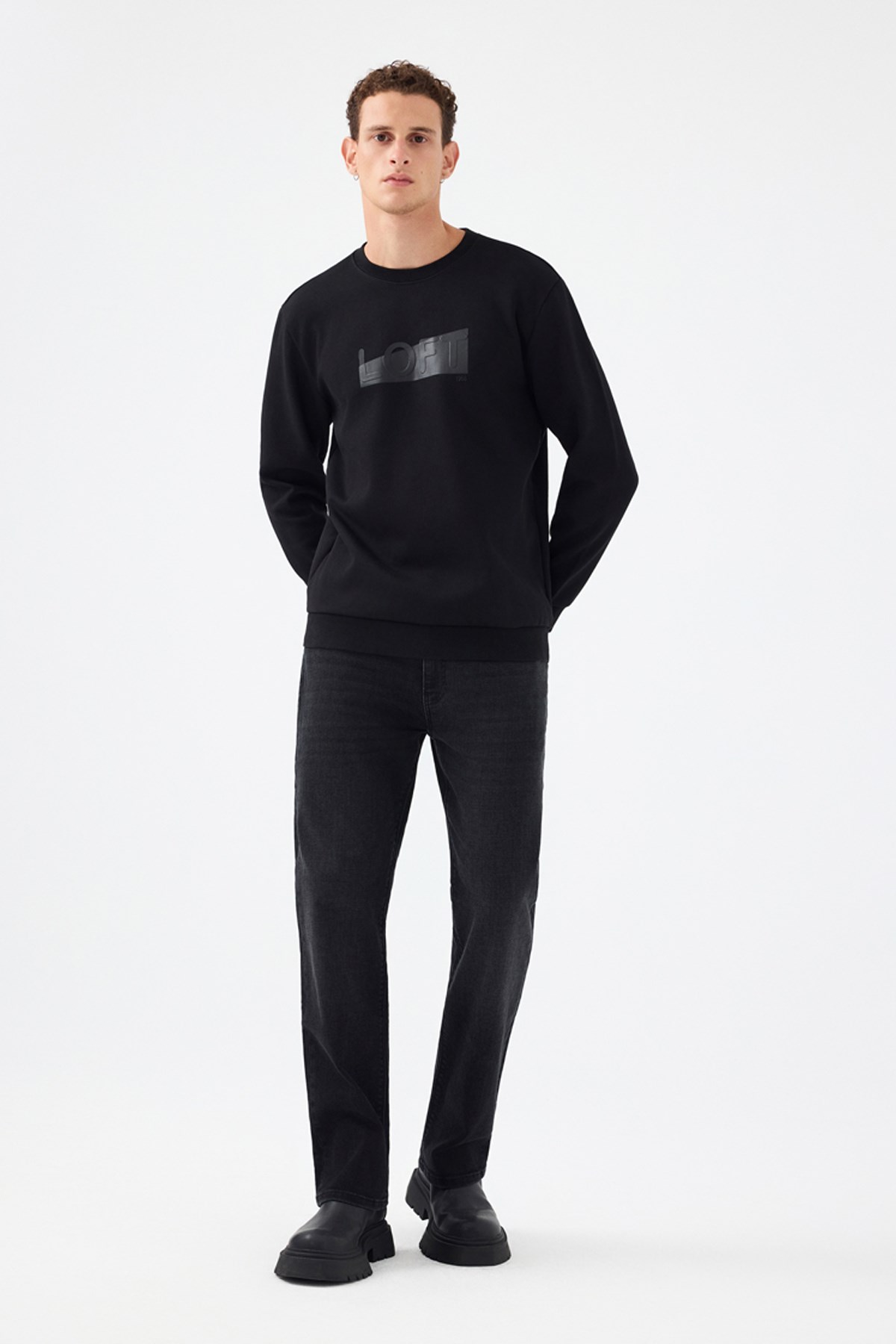 Loft Erkek Sweatshirt Siyah