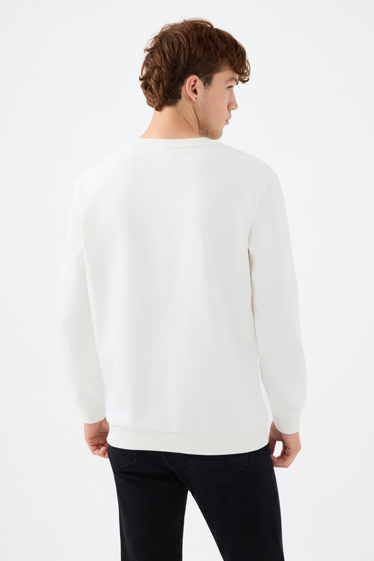 Loft Erkek Sweatshirt Beyaz