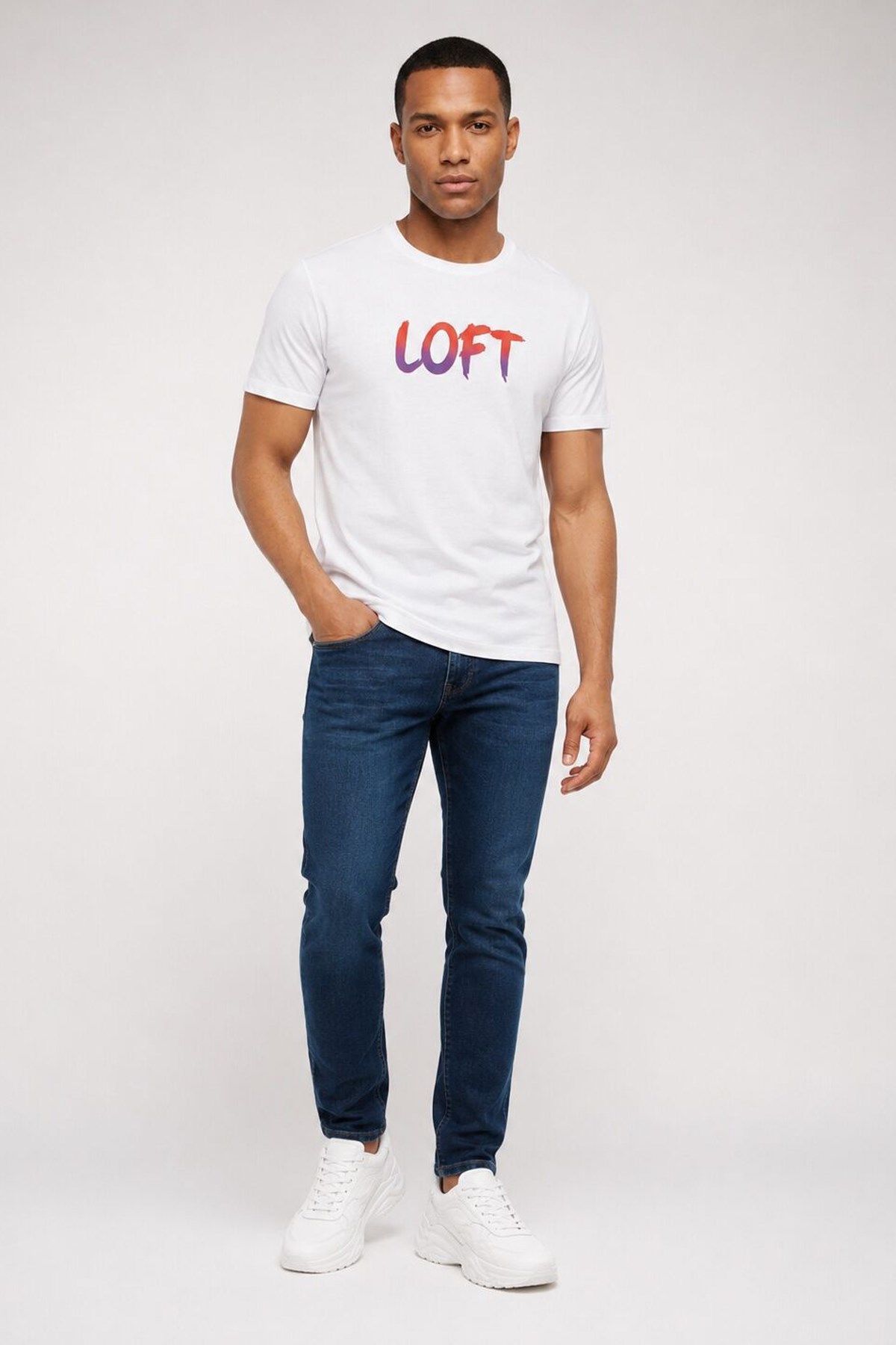 Loft Erkek Tişört LF2041101 Beyaz