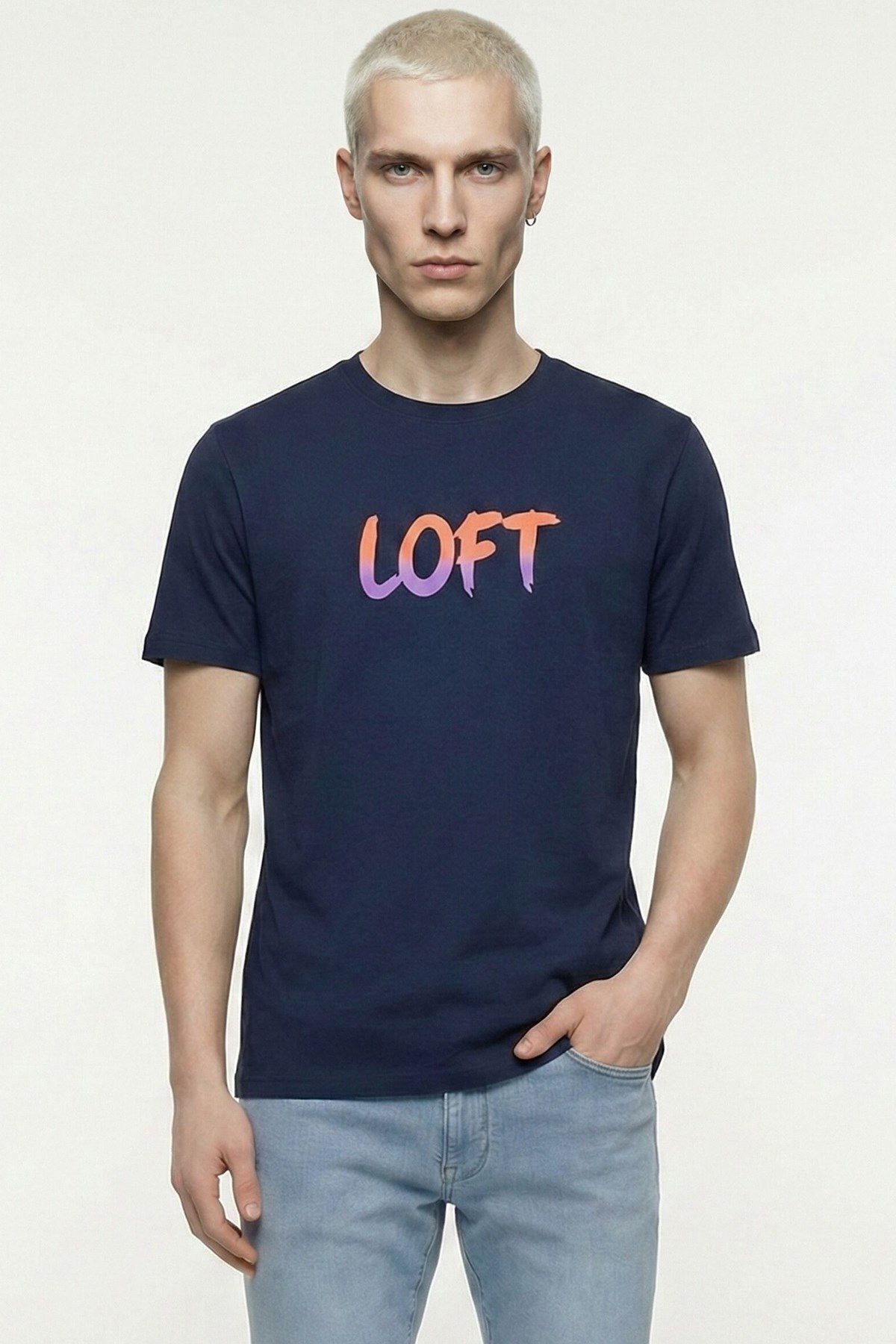 Loft Erkek Tişört LF2041101 Lacivert
