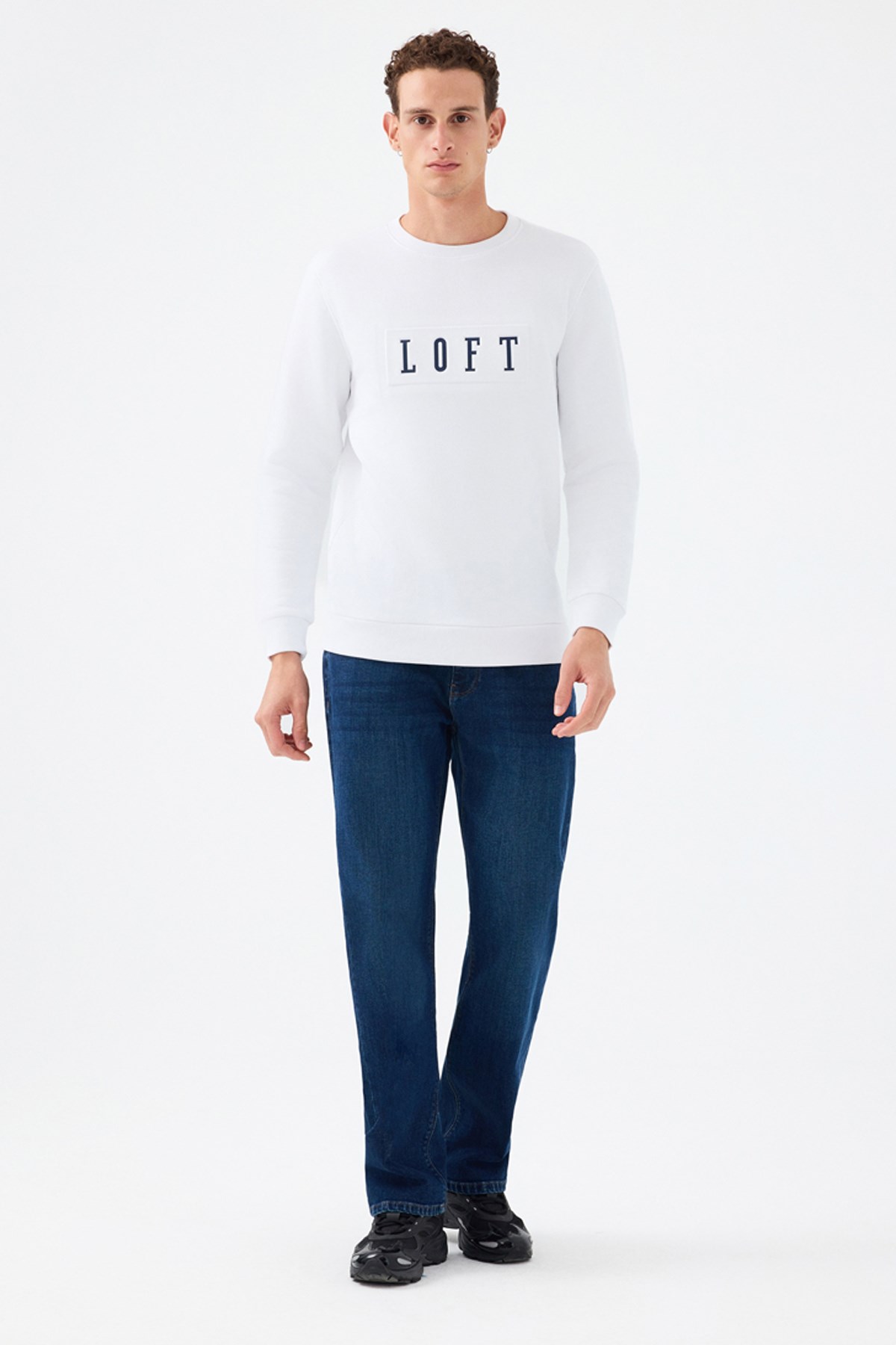 Loft Erkek Sweatshirt LF2041102 Beyaz