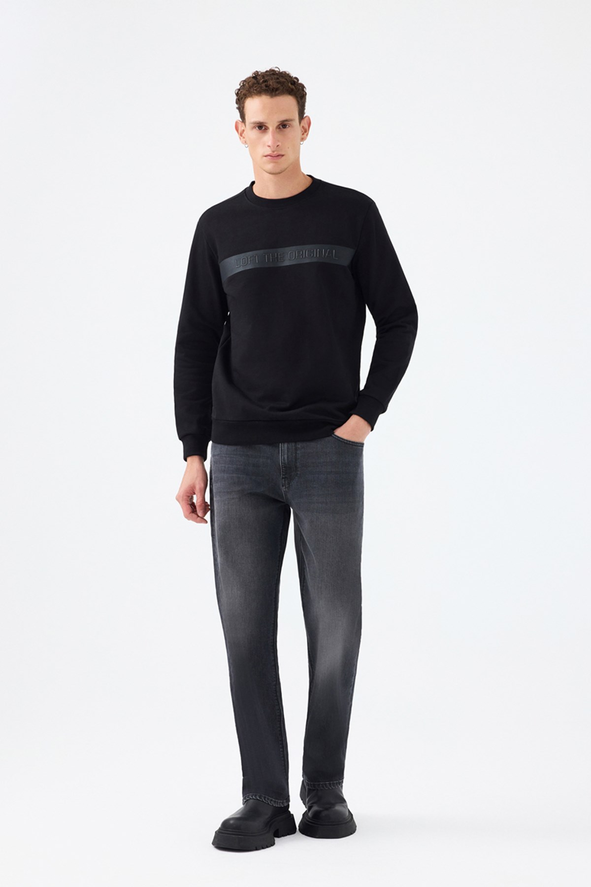 Loft Erkek Sweatshirt Siyah