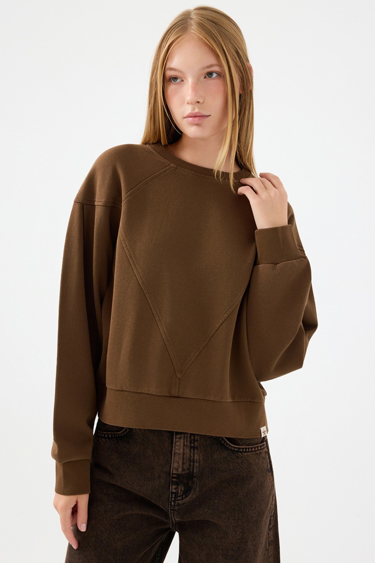 Loft Kadın Sweatshirt Kahverengi