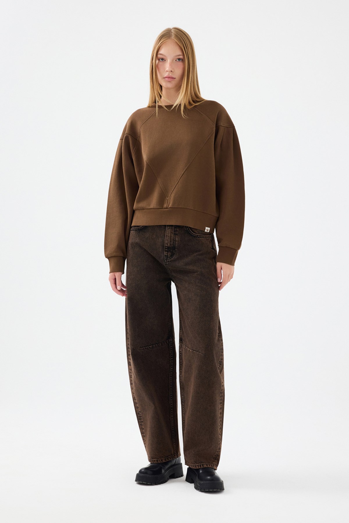 Loft Kadın Sweatshirt Kahverengi