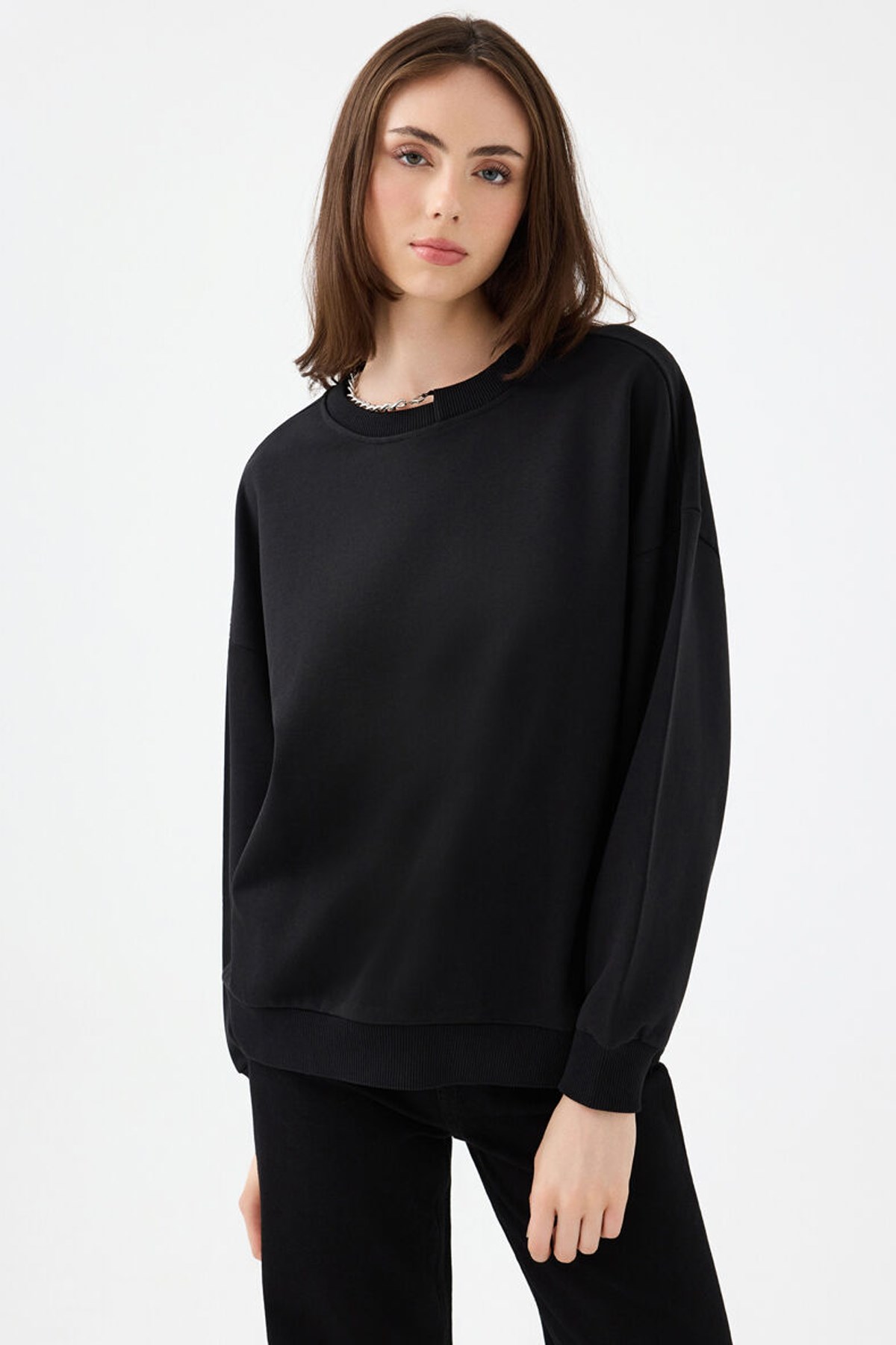 Loft Kadın Sweatshirt Siyah