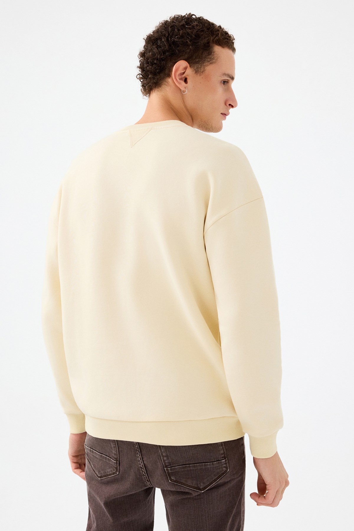 Loft Erkek Sweatshirt Krem