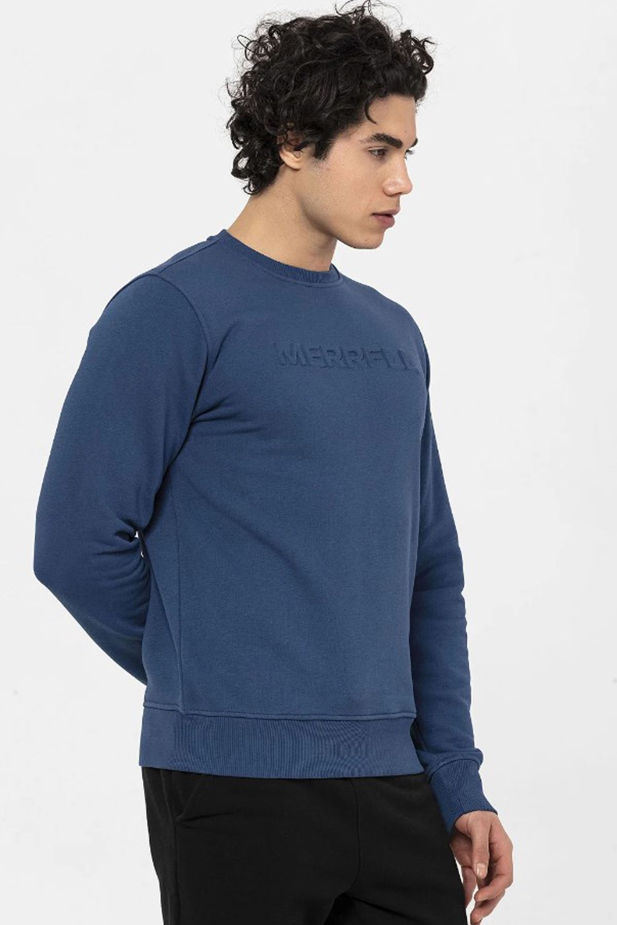 Merrell Simple Erkek Sweatshirt M23SIMPLE Mavi
