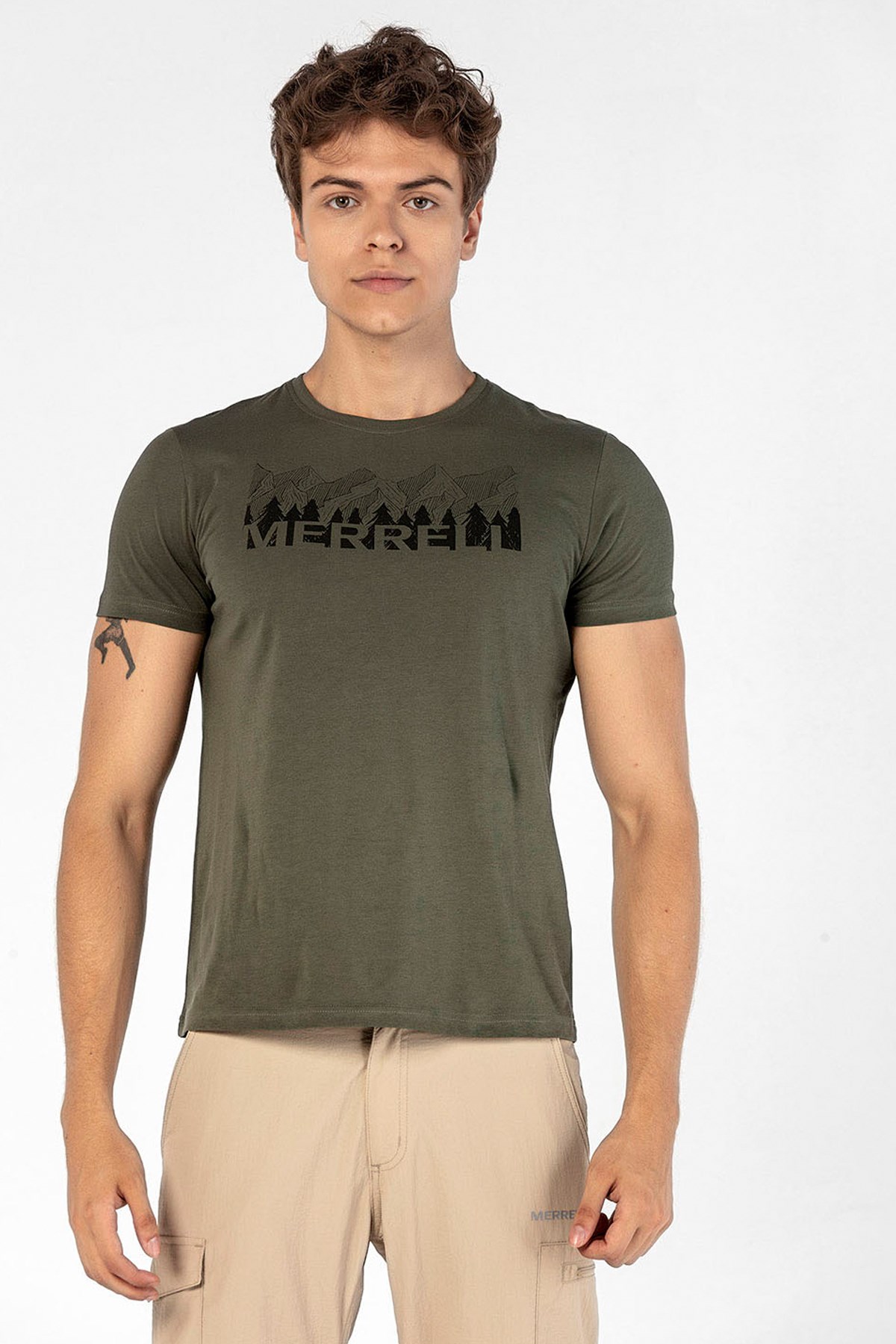 Merrell Tall M Erkek Tişört M2TALL Haki