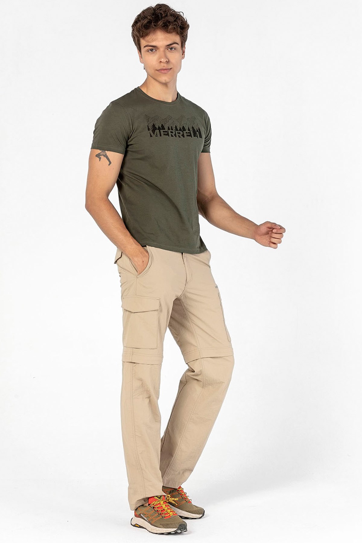 Merrell Tall M Erkek Tişört M2TALL Haki