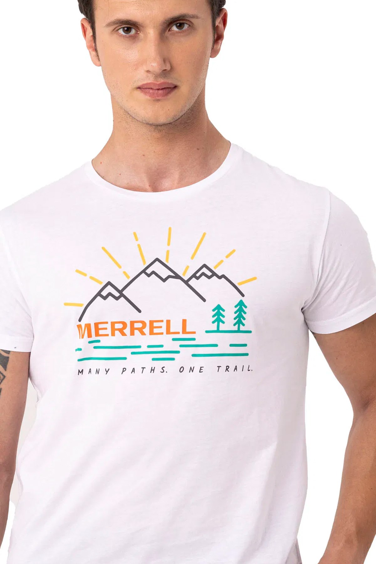 Merrell Tobi M Erkek Tişört M4TOBIM Beyaz
