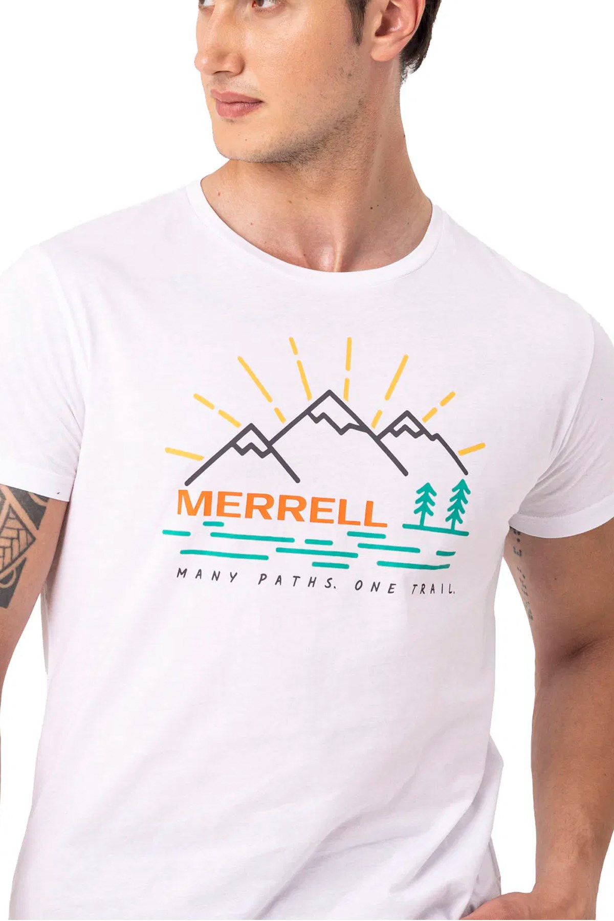 Merrell Tobi M Erkek Tişört M4TOBIM Beyaz