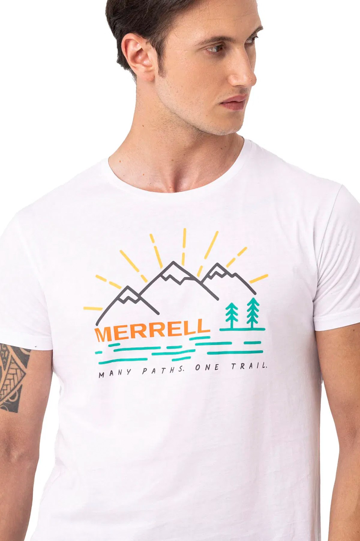 Merrell Tobi M Erkek Tişört M4TOBIM Beyaz
