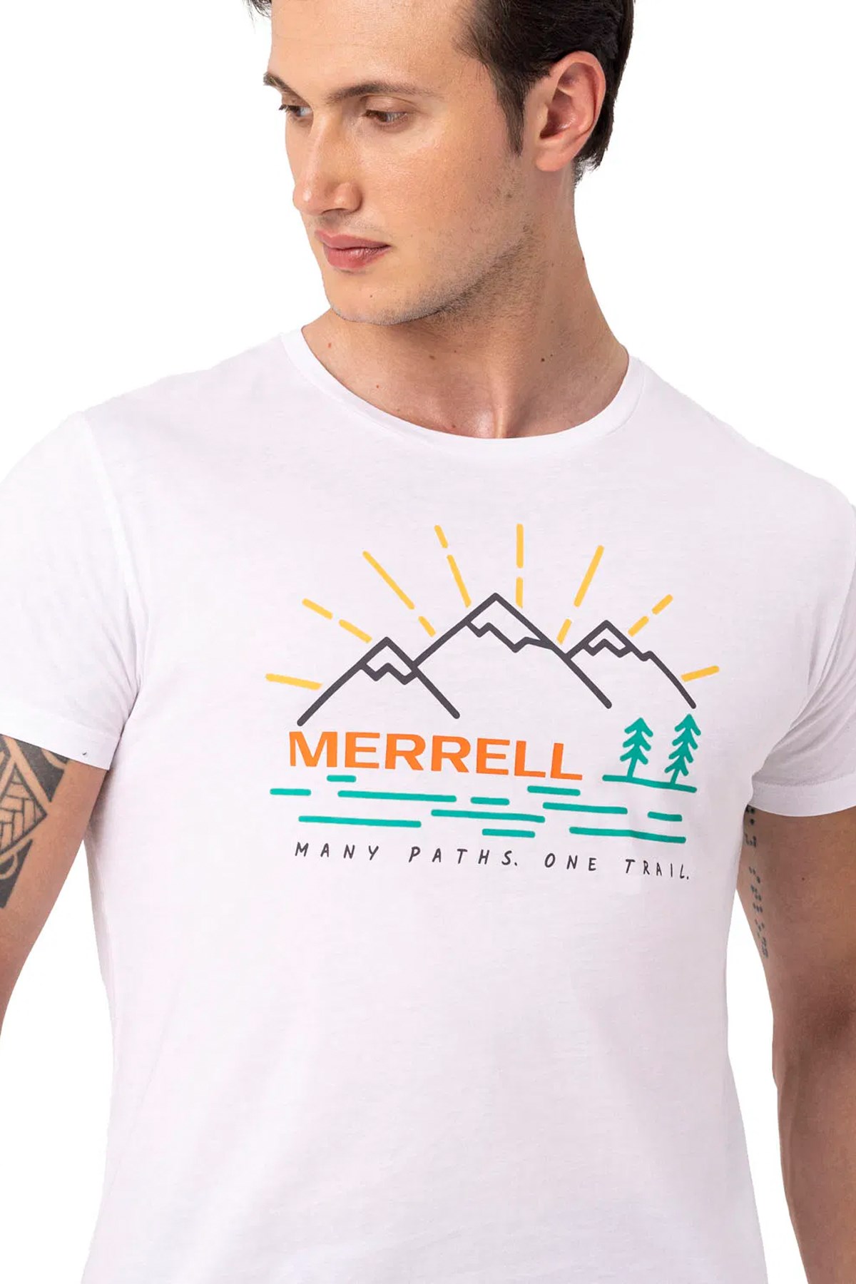 Merrell Tobi M Erkek Tişört M4TOBIM Beyaz