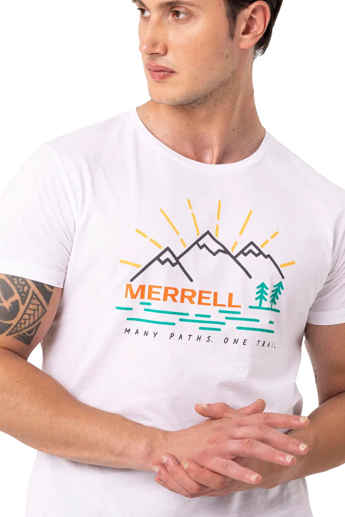 Merrell Tobi M Erkek Tişört M4TOBIM Beyaz
