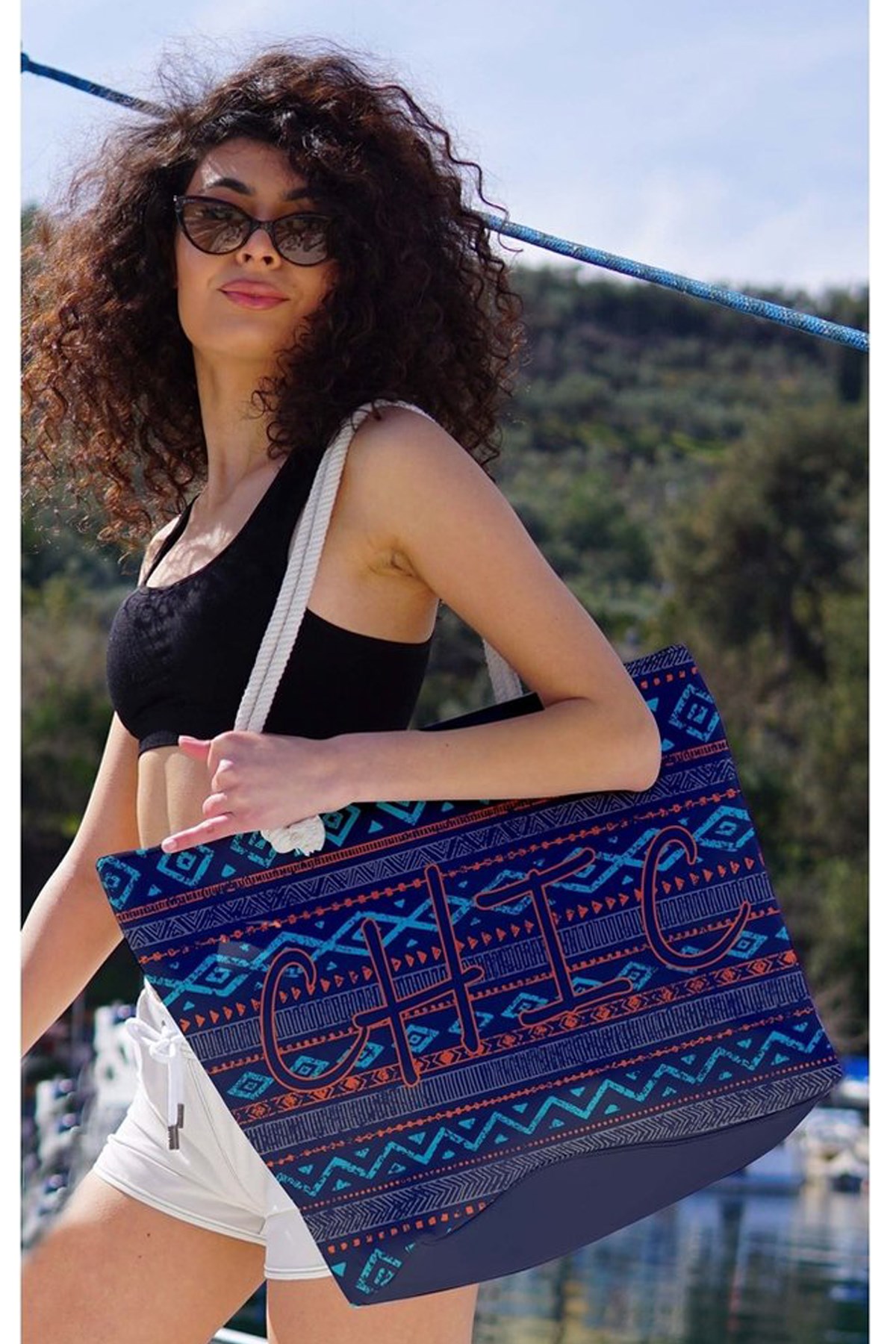 Miami Beach Plaj Çantası MB13-5036 Lacivert