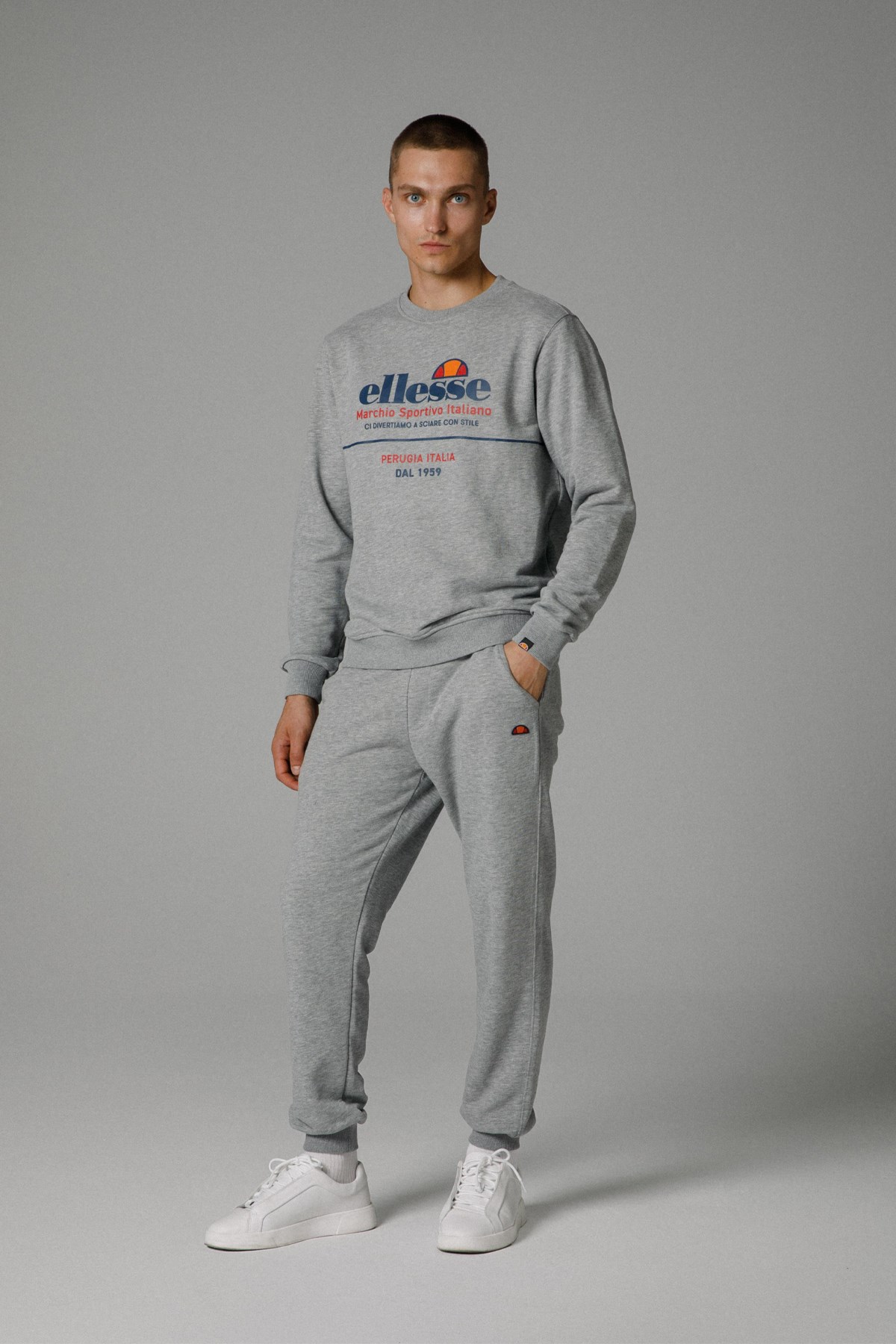 Ellesse Erkek Sweatshirt M-EM273-GR Gri