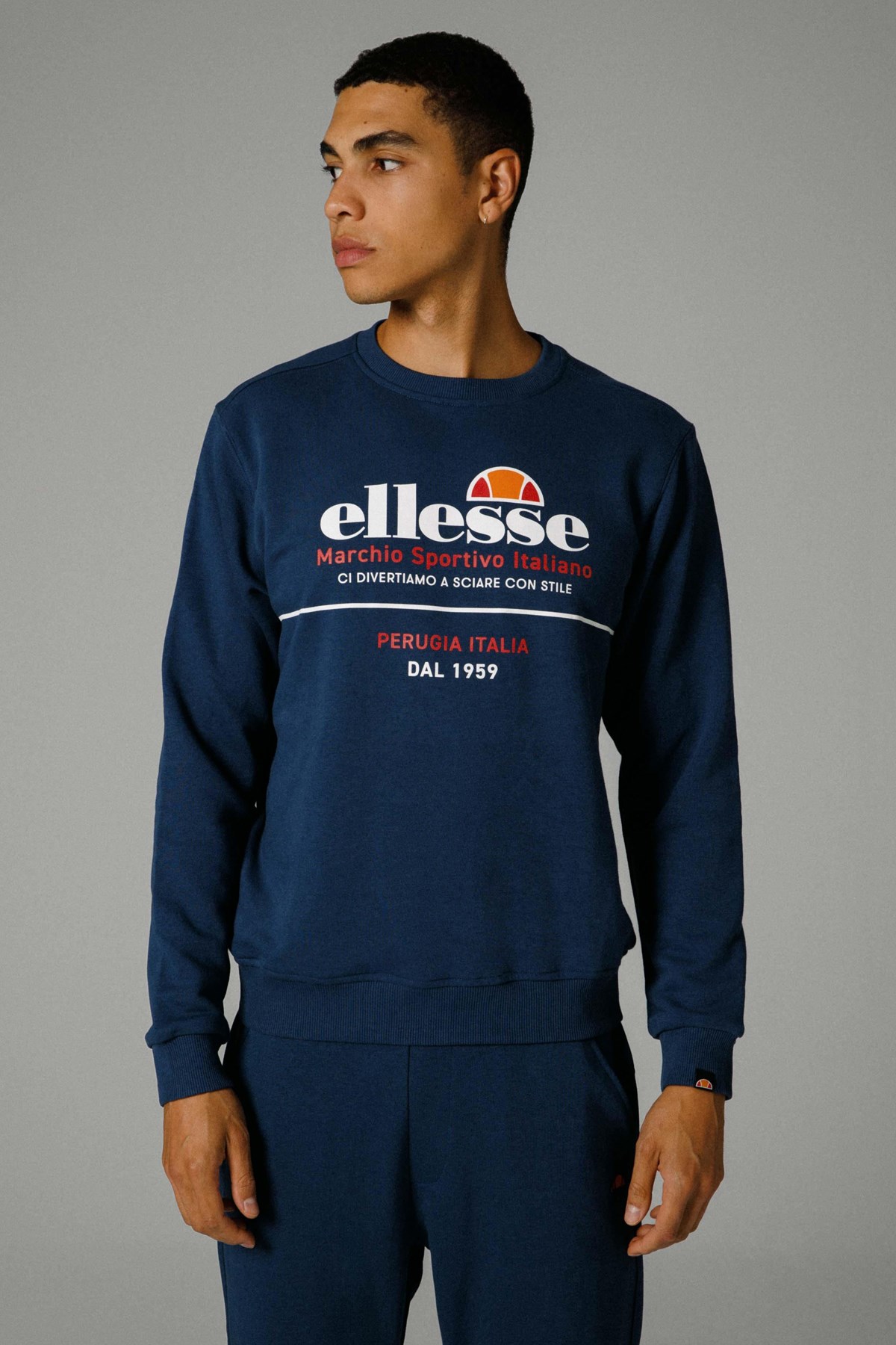 Ellesse Erkek Sweatshirt M-EM273-NV Lacivert