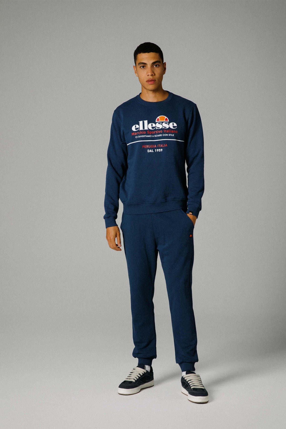 Ellesse Erkek Sweatshirt M-EM273-NV Lacivert
