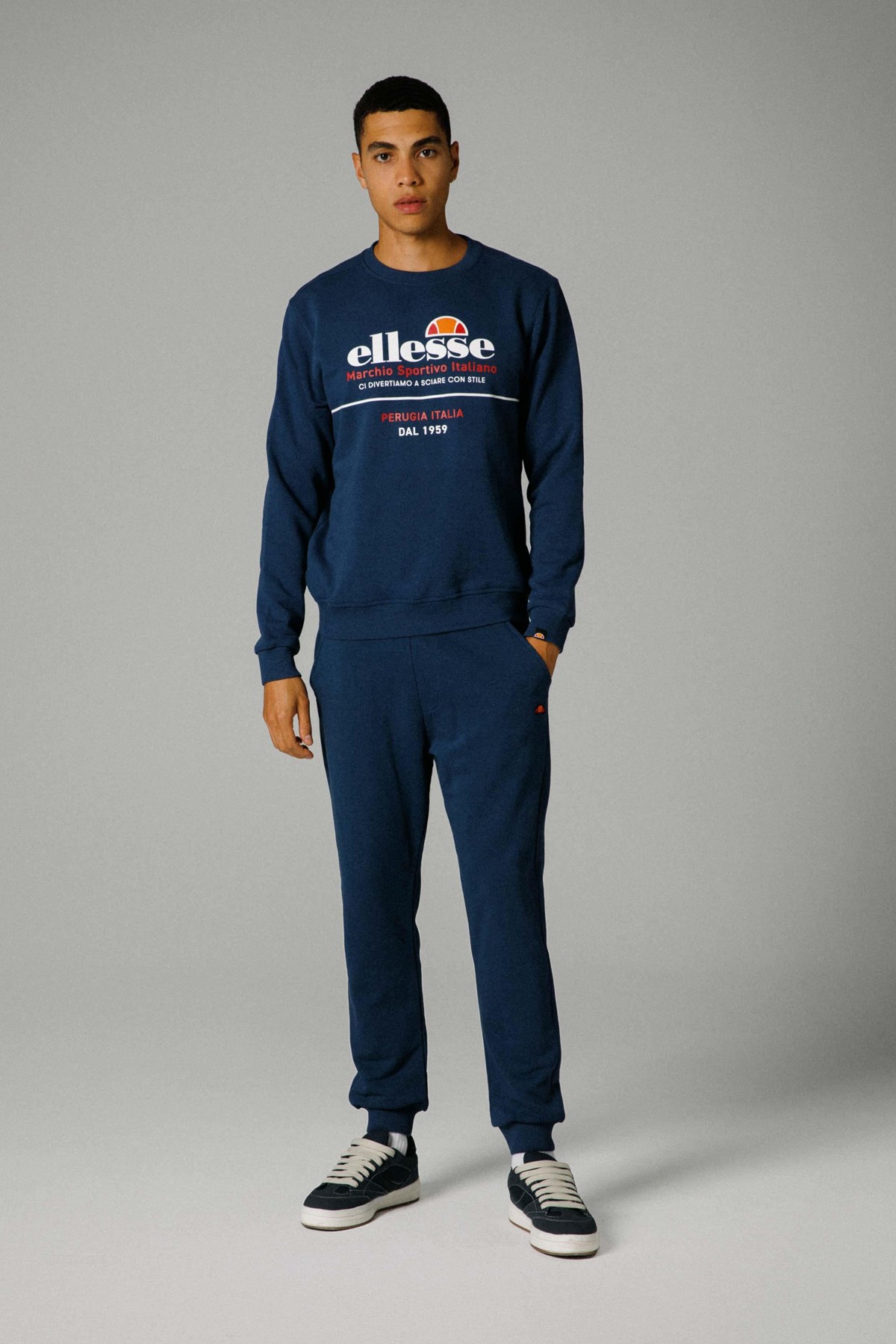 Ellesse Erkek Sweatshirt M-EM273-NV Lacivert