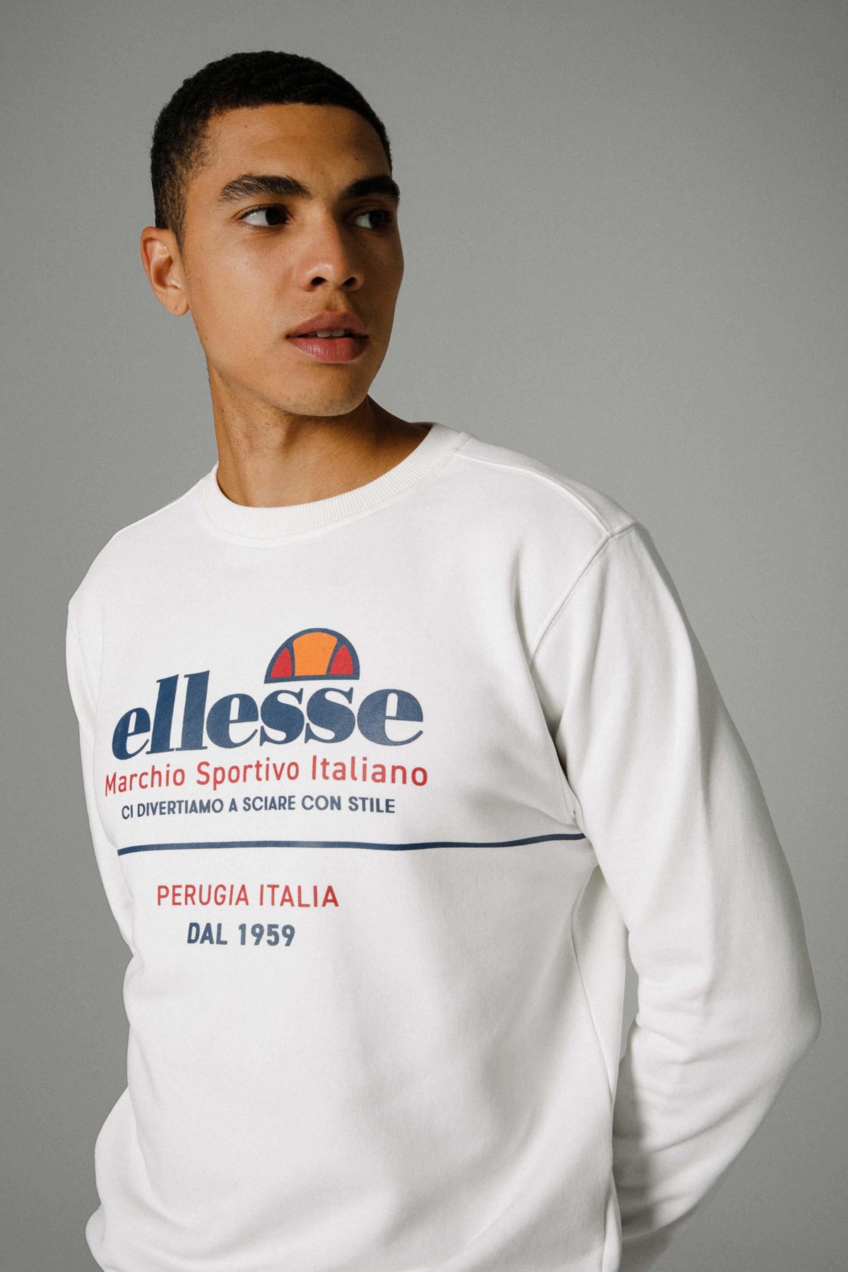 Ellesse Erkek Sweatshirt M-EM273-OF Beyaz