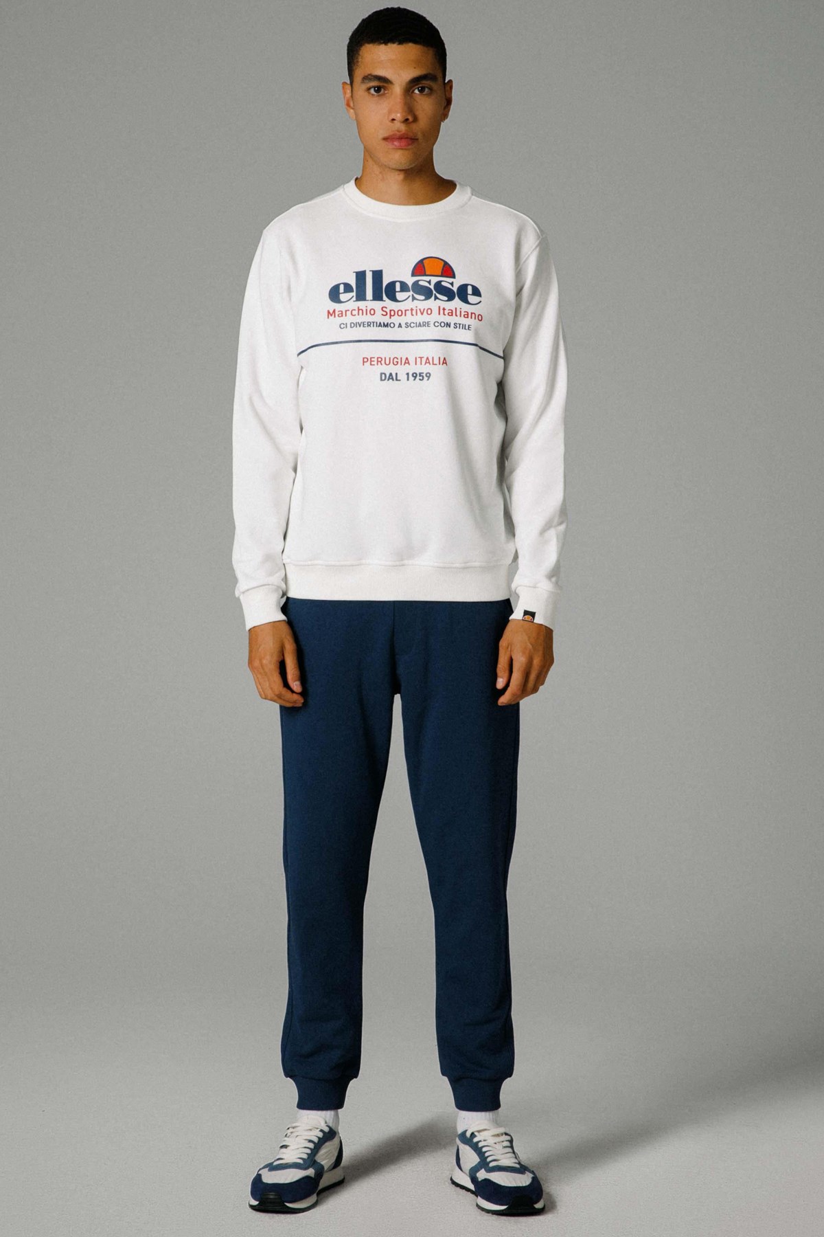 Ellesse Erkek Sweatshirt M-EM273-OF Beyaz