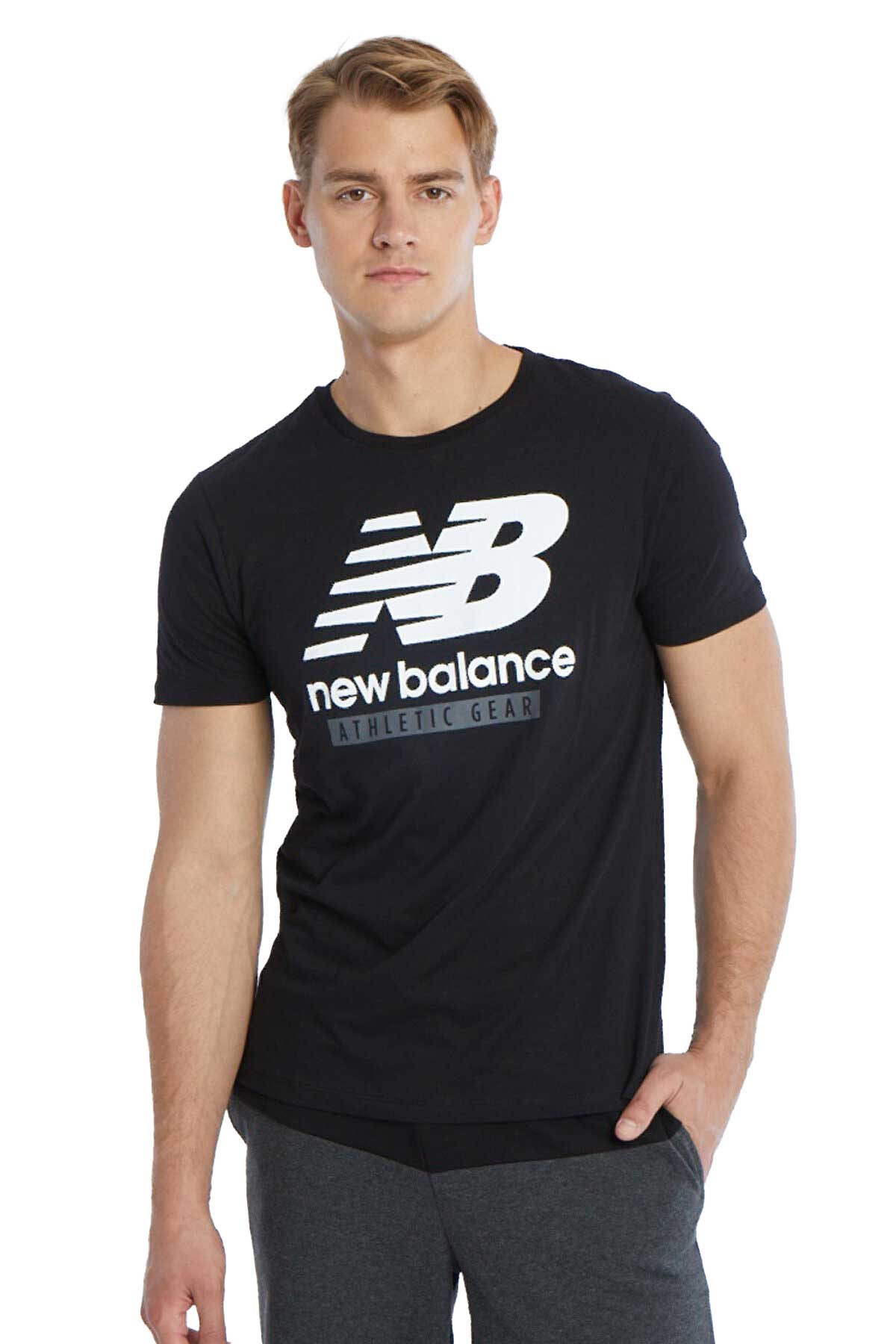 New Balance Lifestyle Erkek Tişört MNT1205-BKW Siyah
