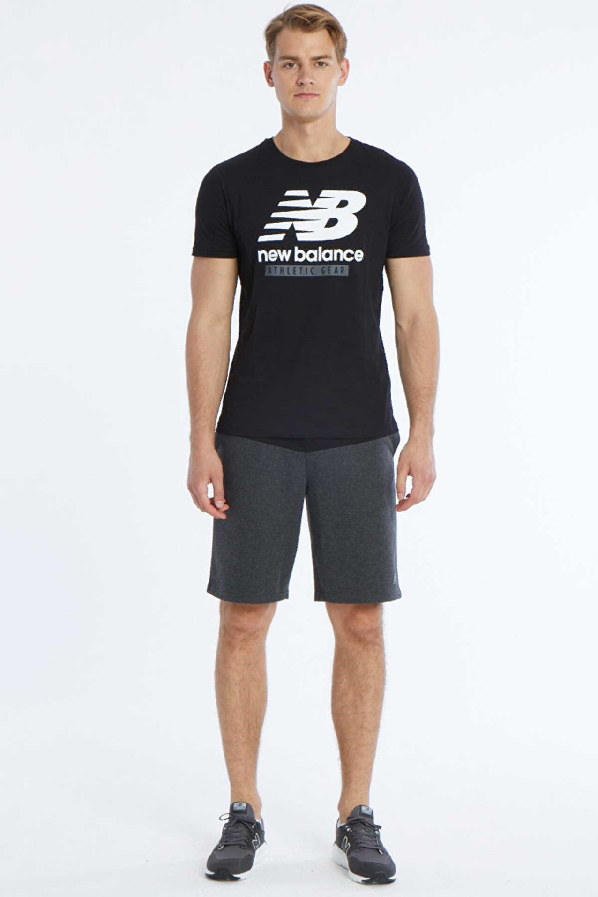 New Balance Lifestyle Erkek Tişört MNT1205-BKW Siyah
