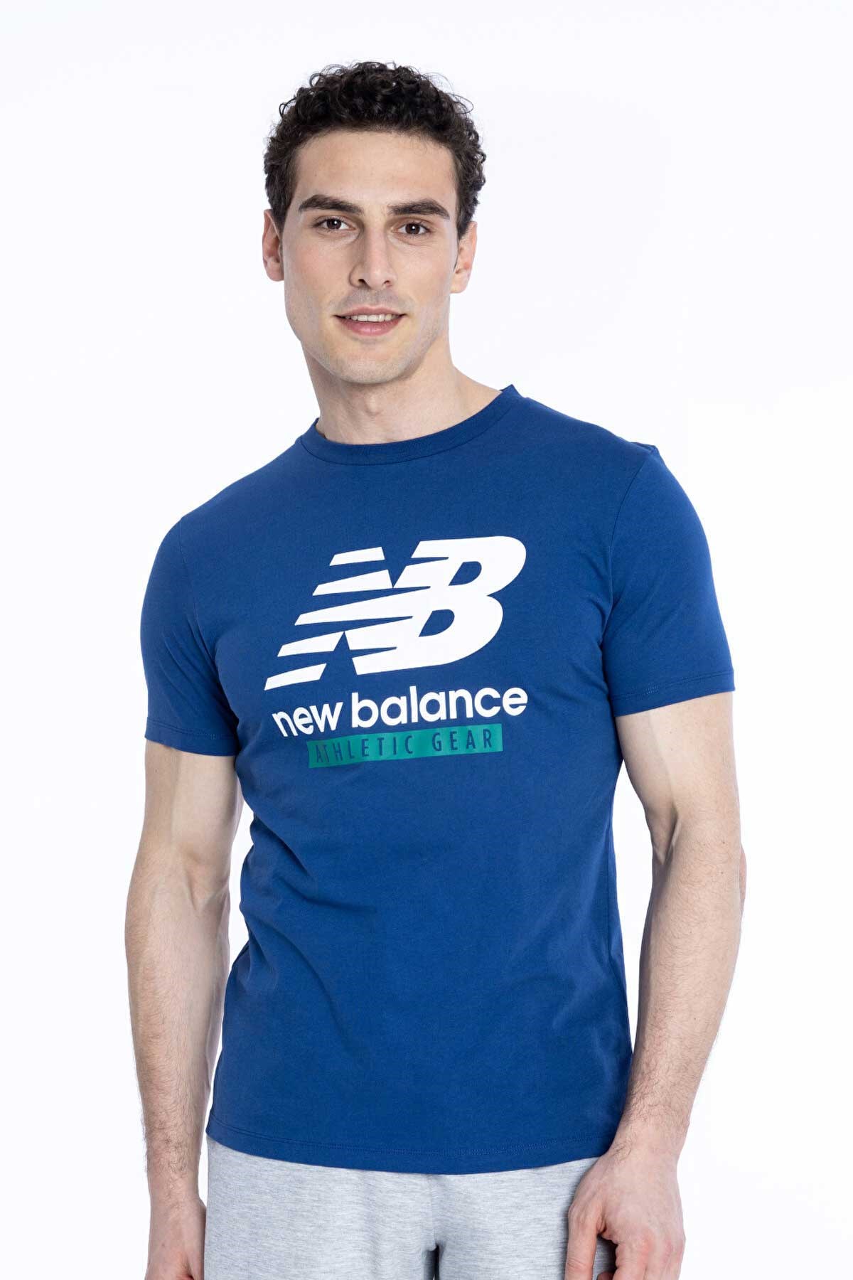 New Balance Lifestyle Erkek Tişört MNT1205-IND Mavi