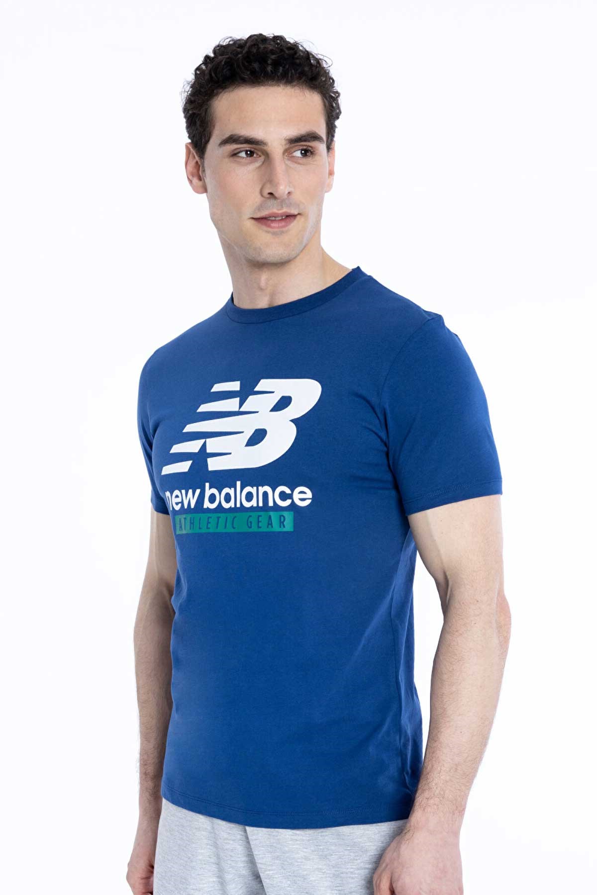 New Balance Lifestyle Erkek Tişört MNT1205-IND Mavi