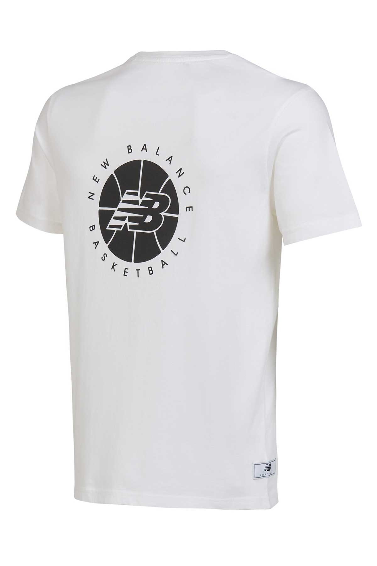 New Balance Lifestyle Erkek Tişört MNT1343-WT Beyaz